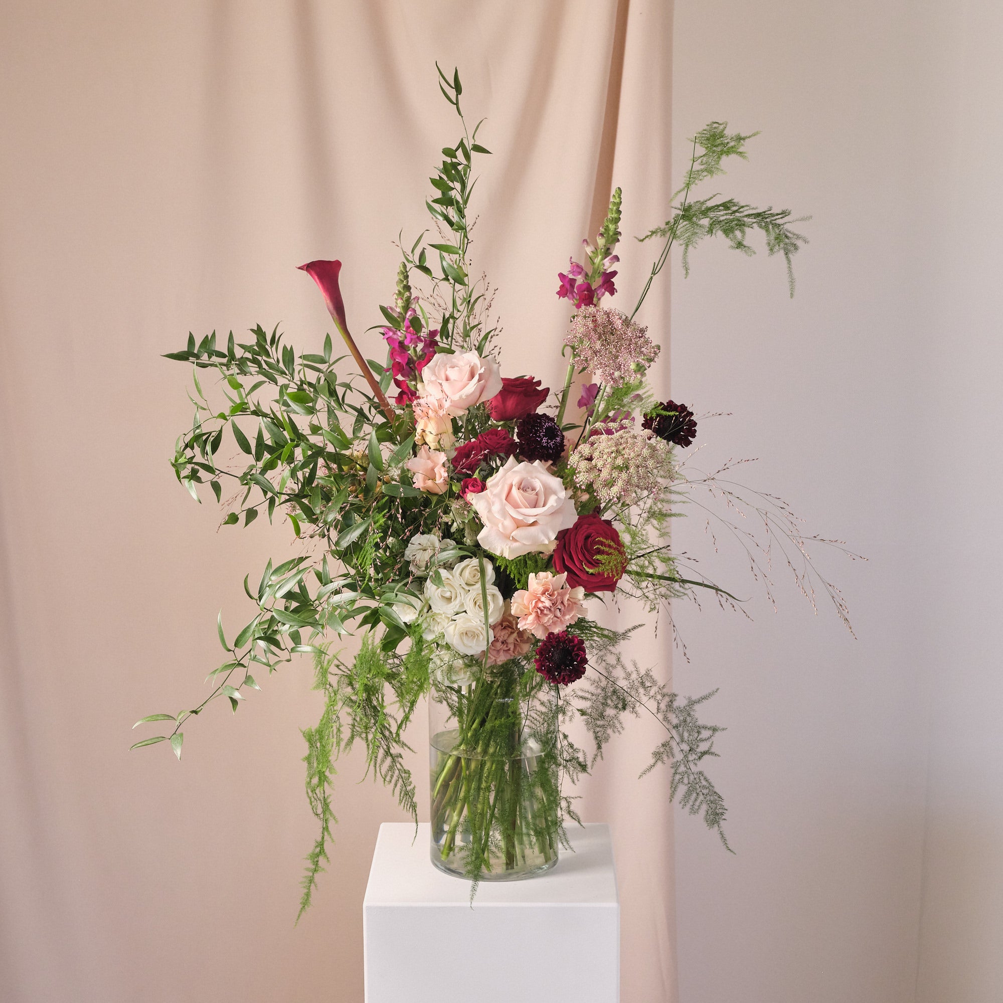 Romantic Reds Vase Arrangements