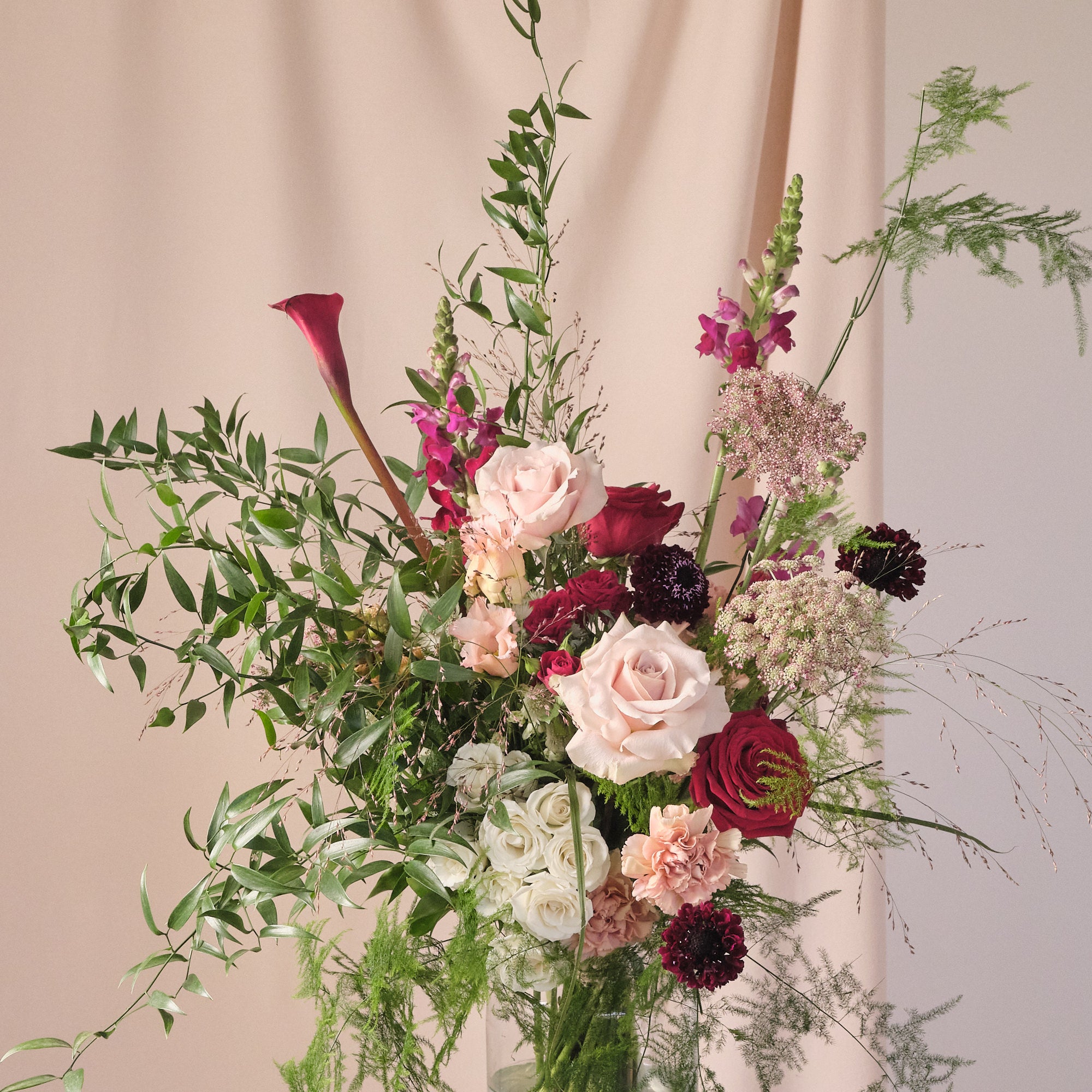 Romantic Reds Vase Arrangements