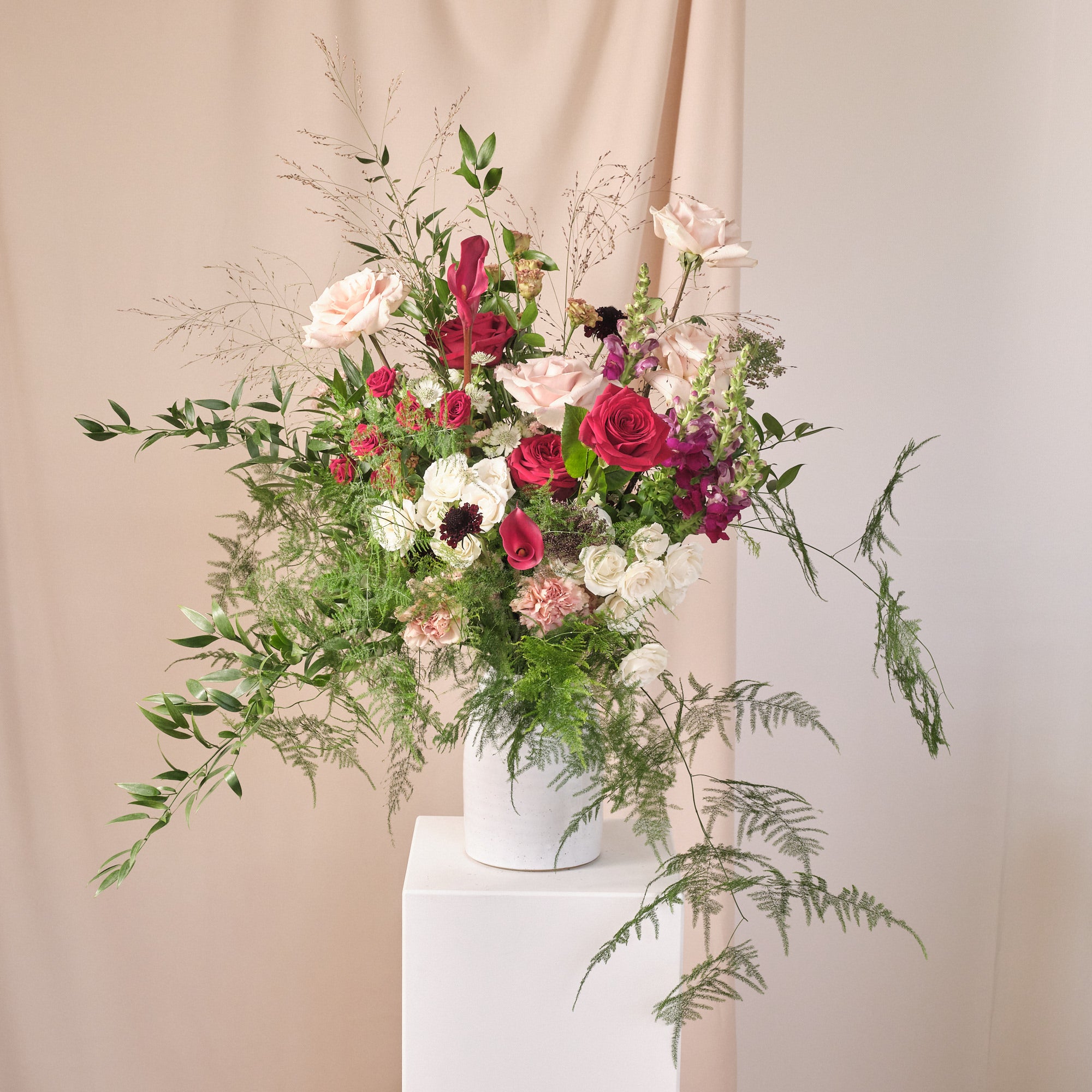 Romantic Reds Vase Arrangements