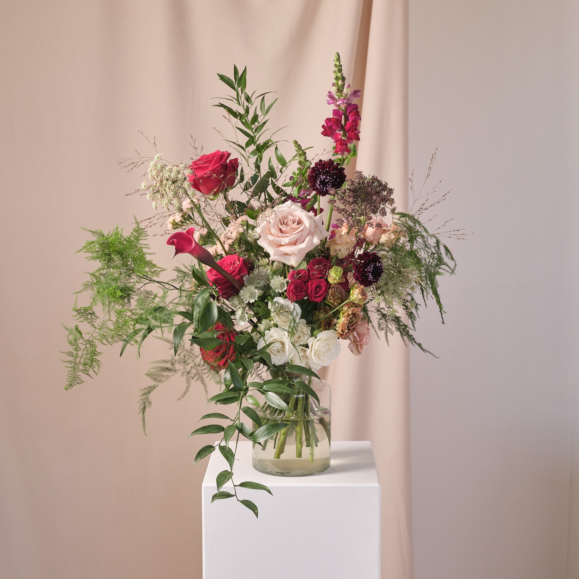 Romantic Reds Vase Arrangements