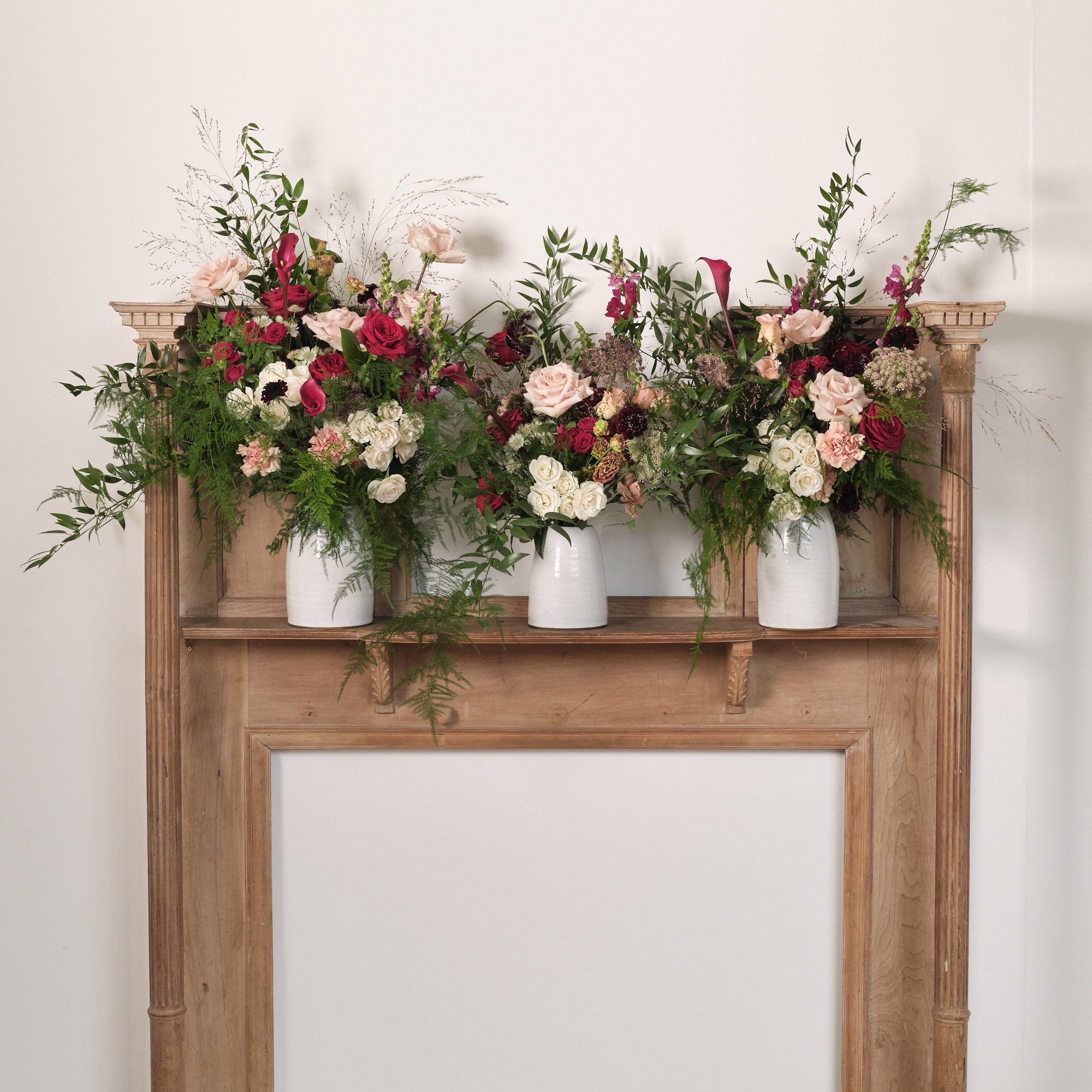 Romantic Reds Vase Arrangements