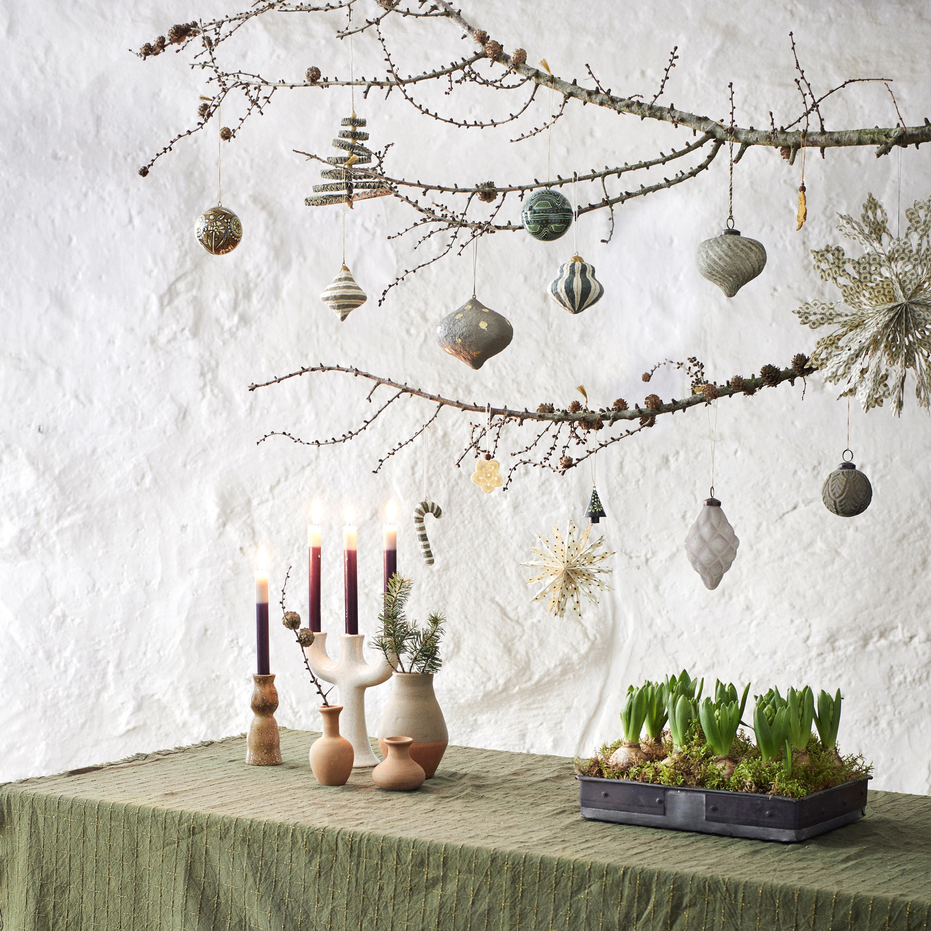 Hanging Paper Mache Ornaments