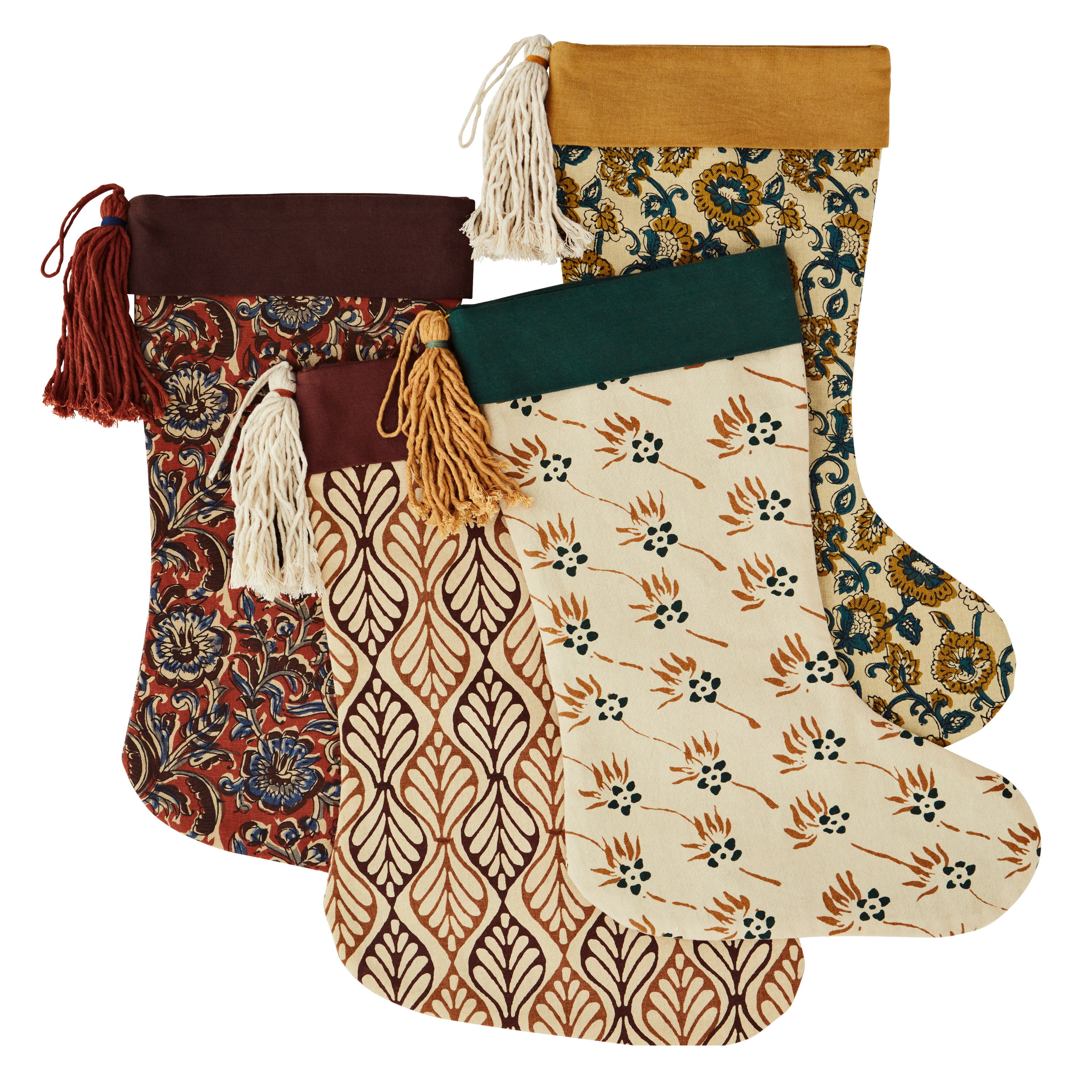 Block Printed Christmas Stockings