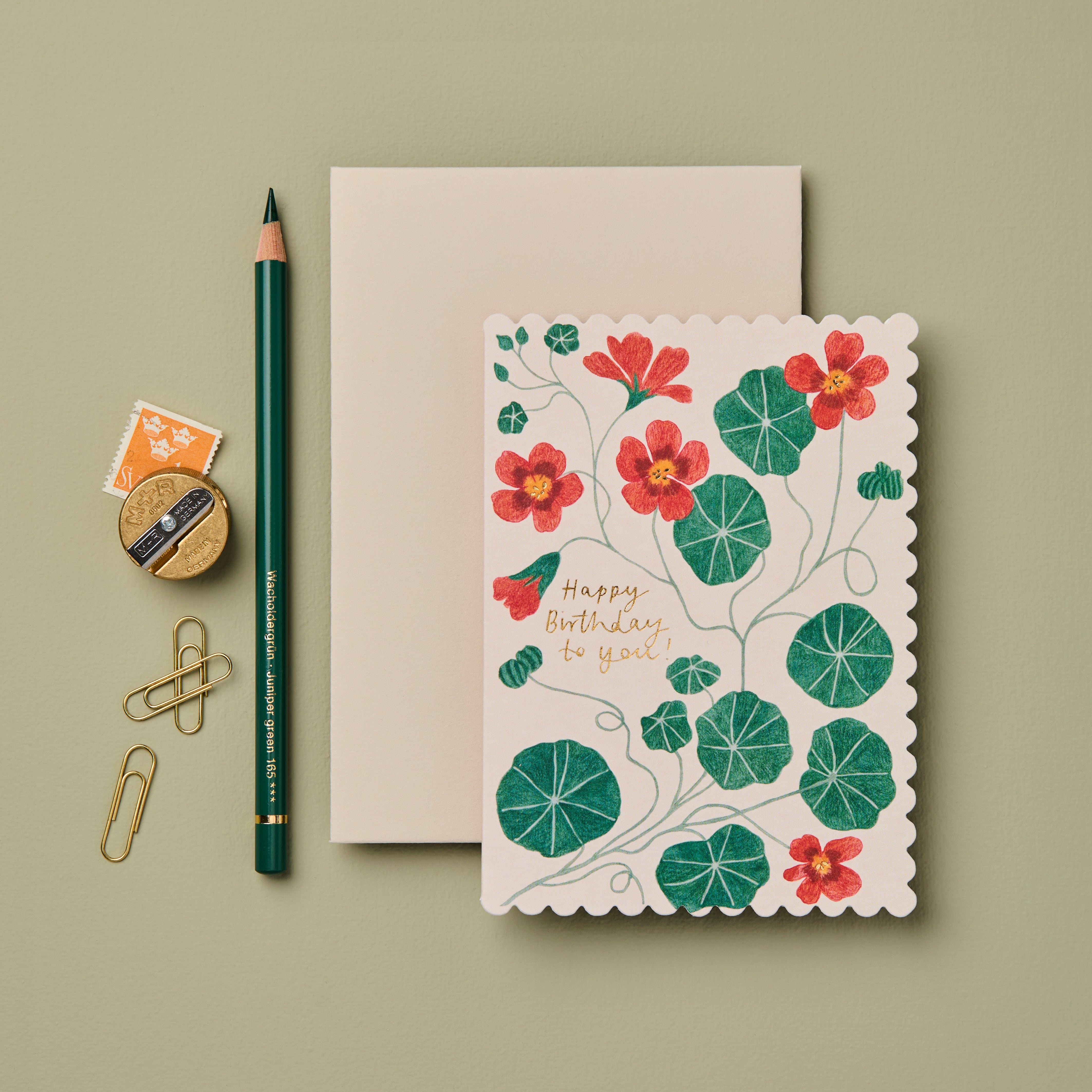 Nasturtium 'Happy Birthday to You!' Card