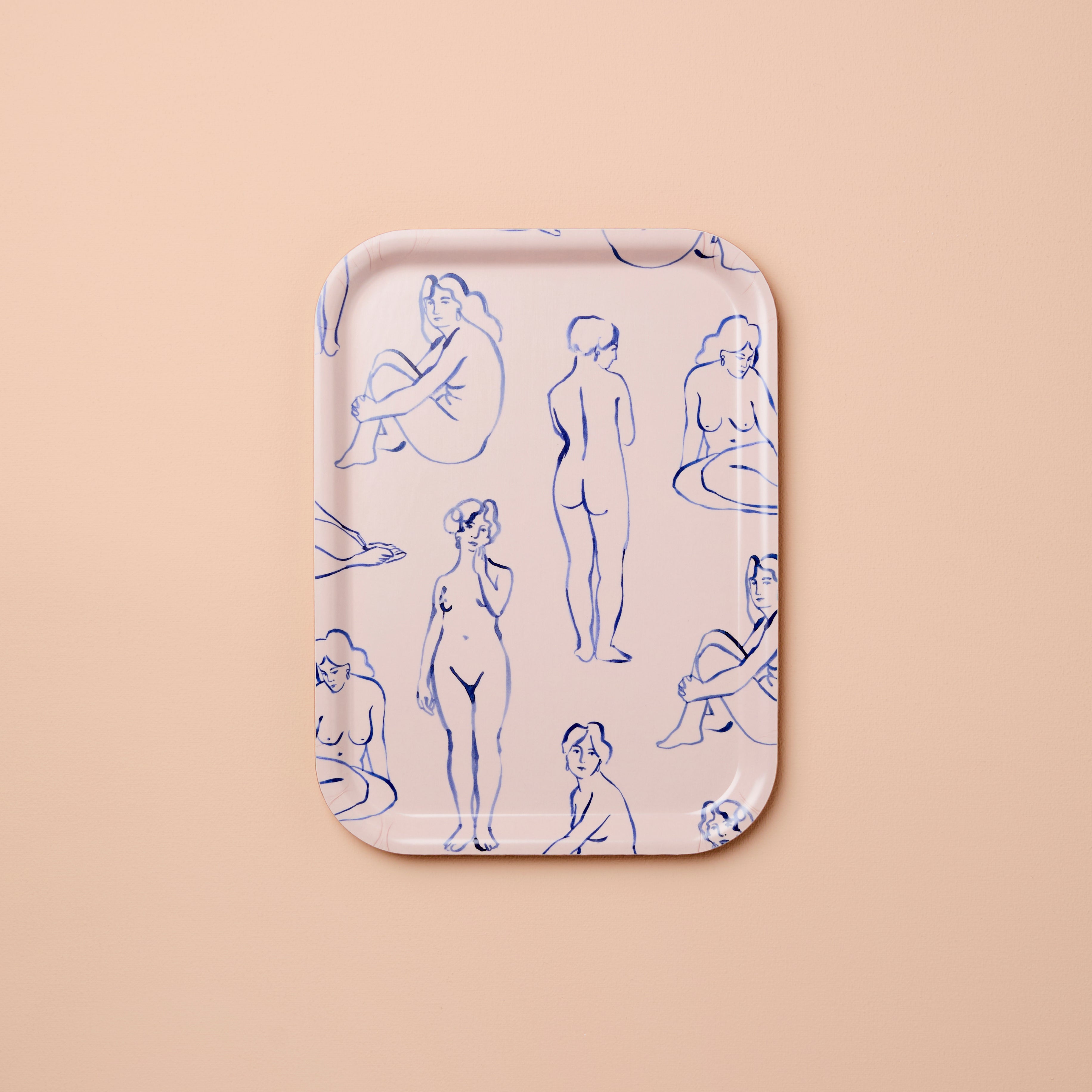 Blue Nudes Small Birch Tray