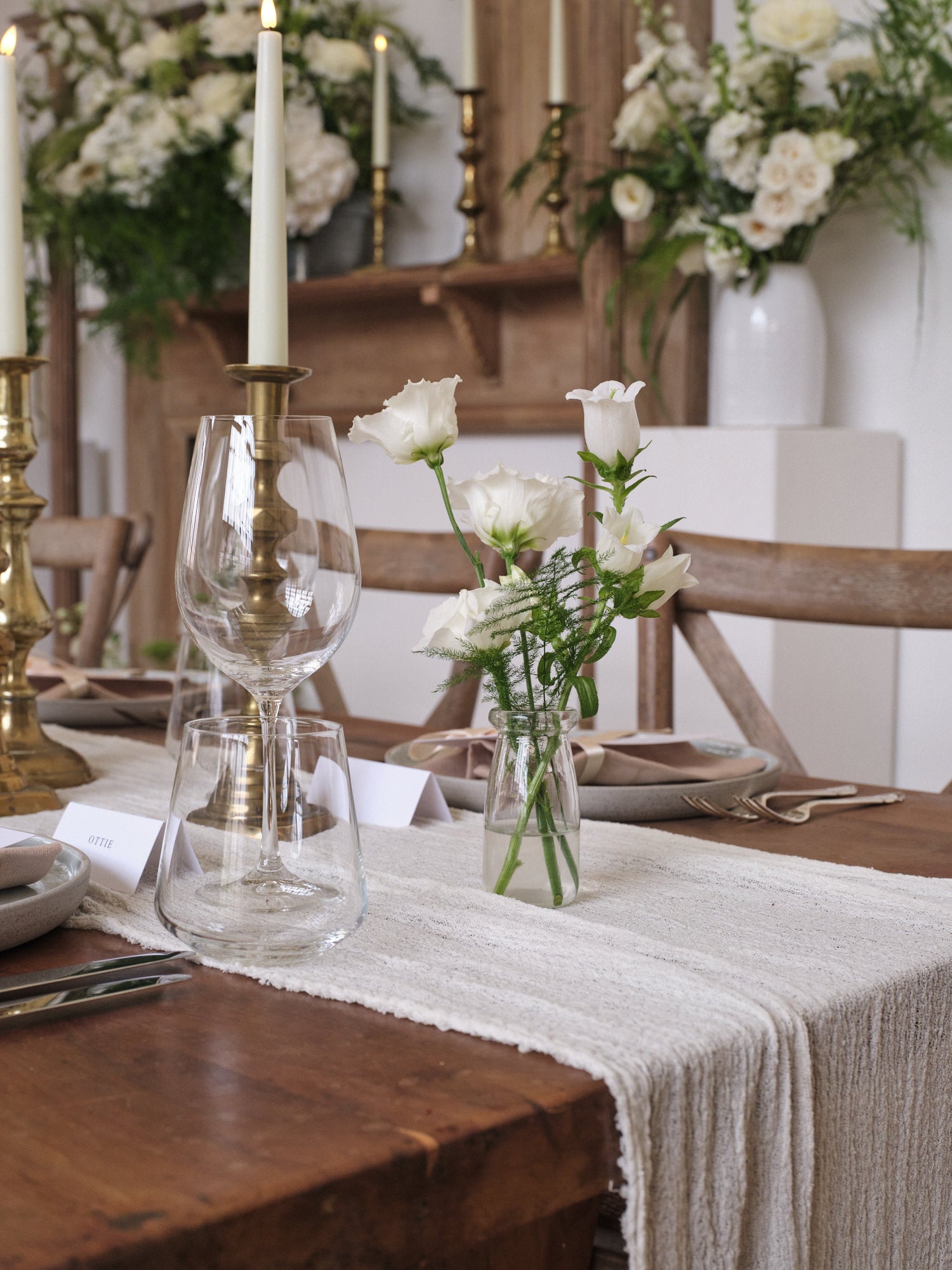 Whimsical Whites Bud Vase Arrangements