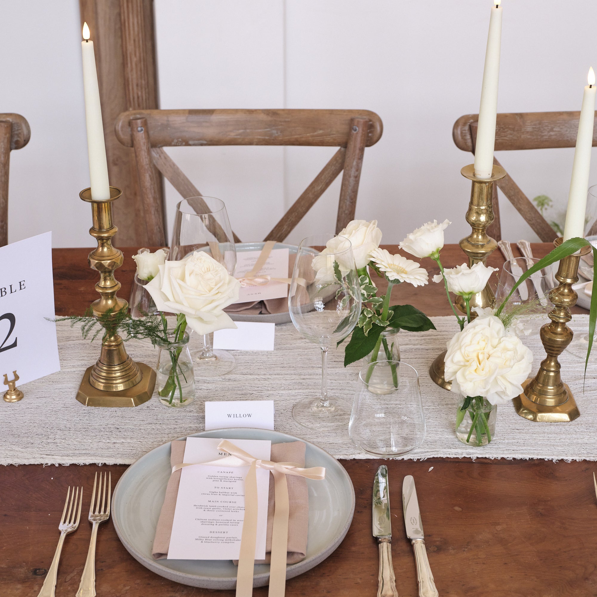 Whimsical Whites Bud Vase Arrangements