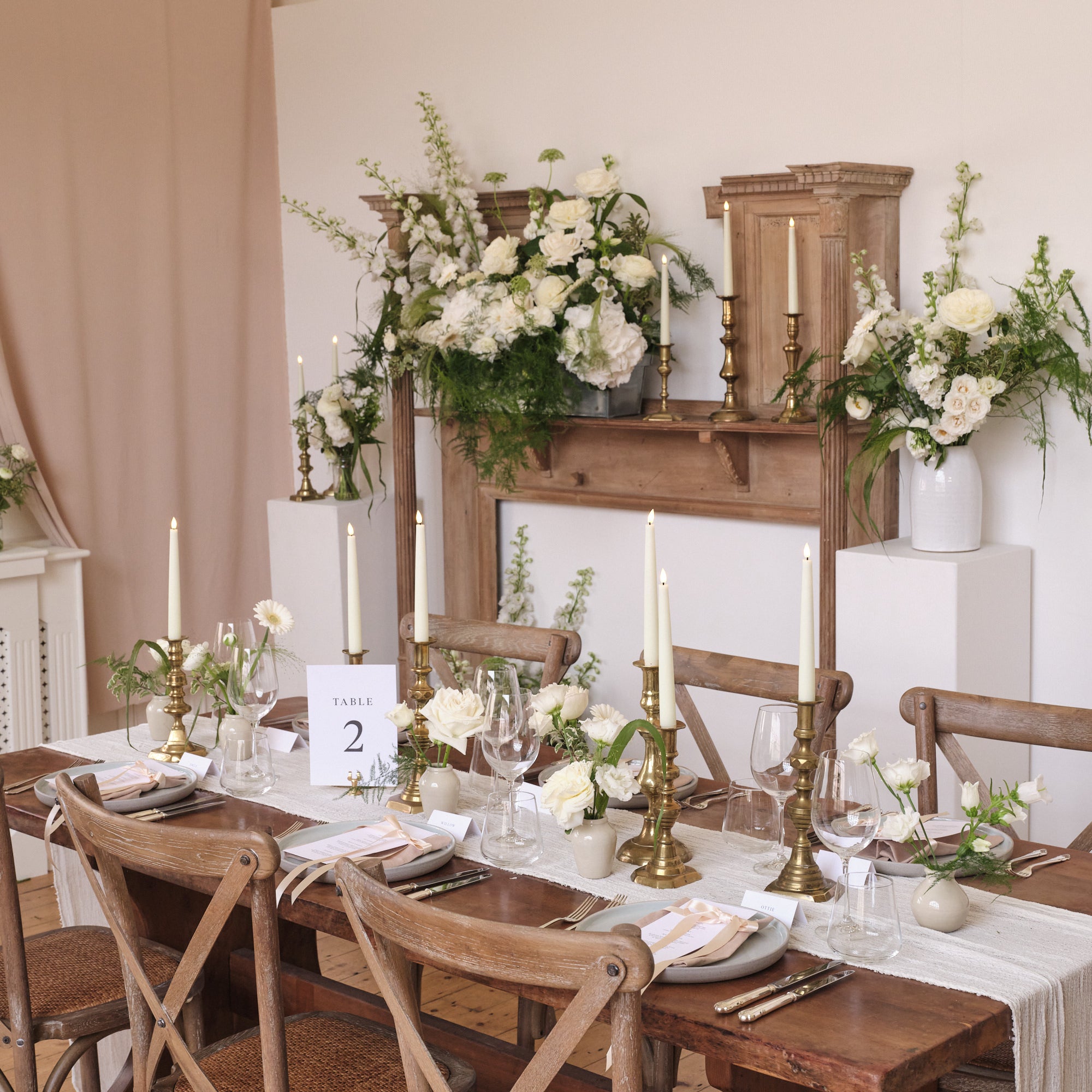Whimsical Whites Bud Vase Arrangements