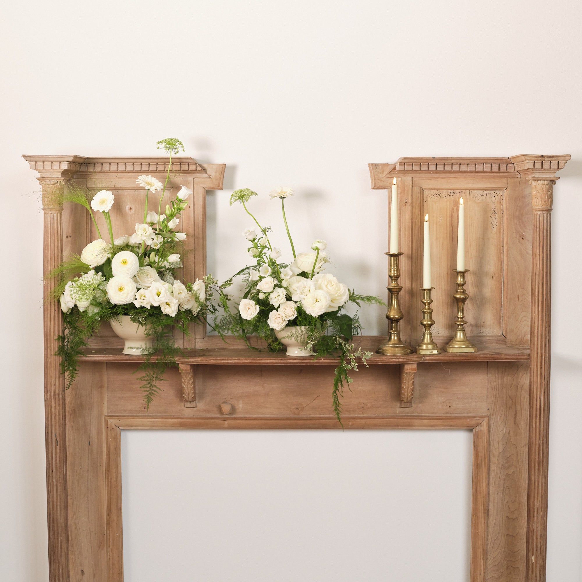 Whimsical White Bowl Arrangements