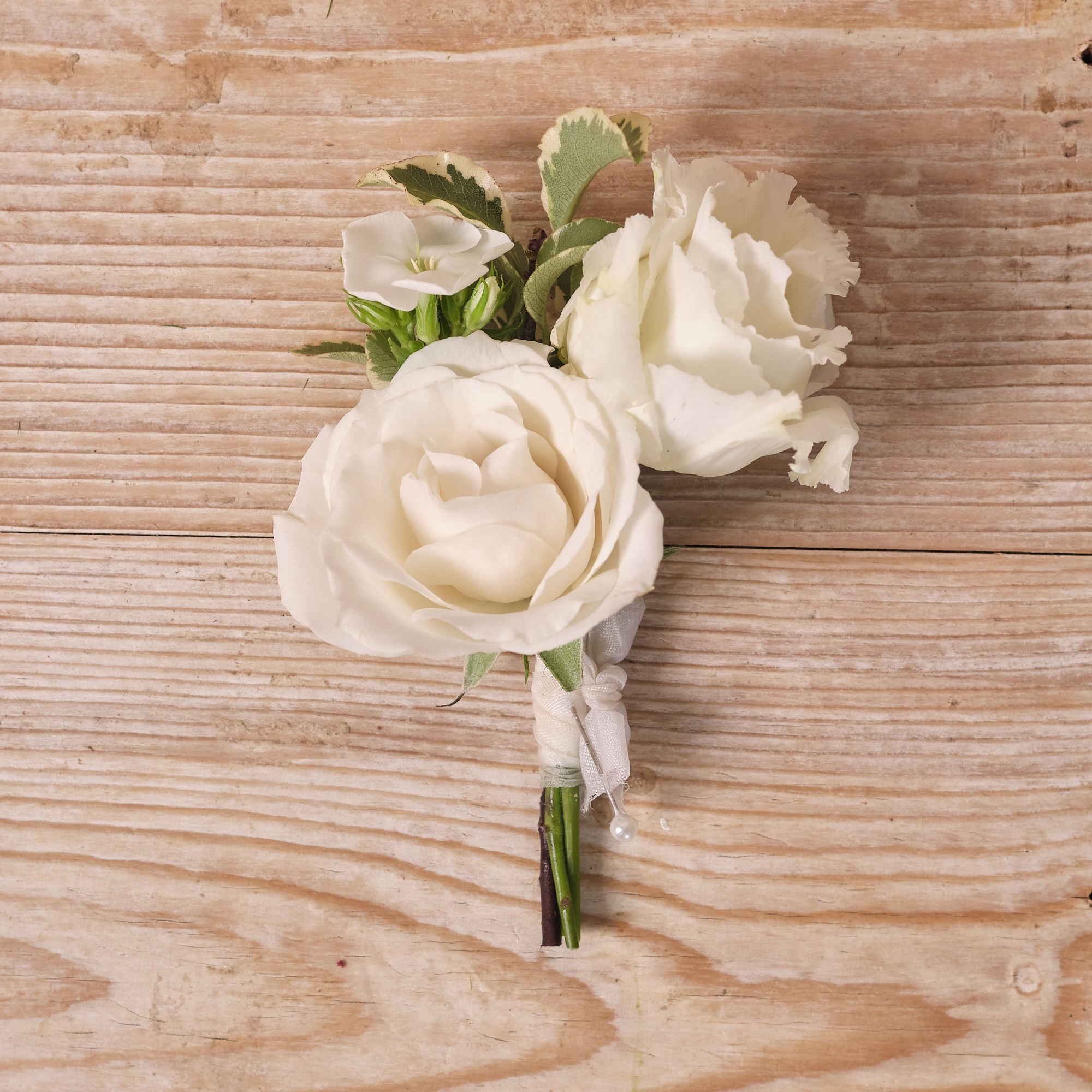 Whimsical Whites Buttonhole / Corsage