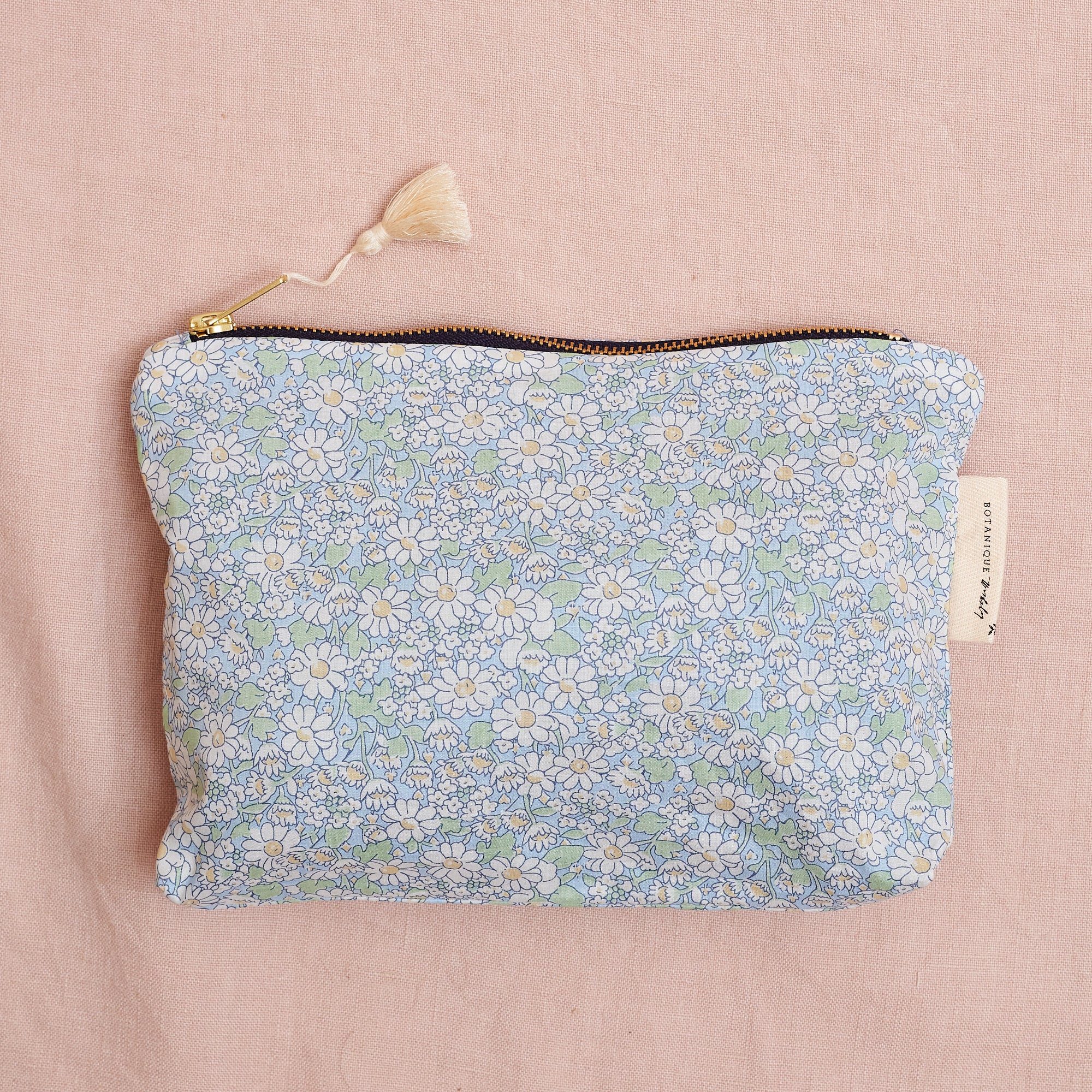 Liberty Print Zip Pouch: Daisy, two sizes available