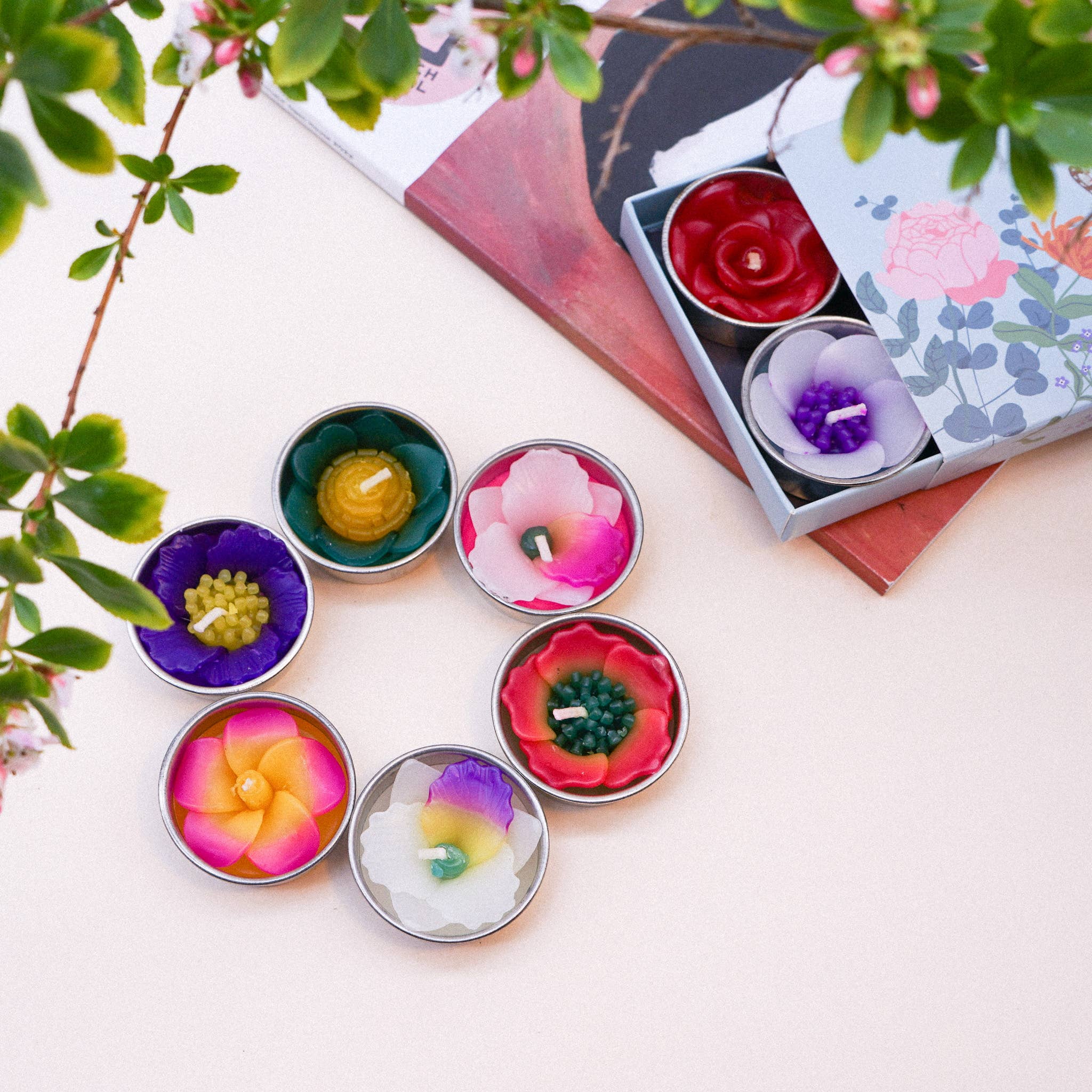 Handmade Tropical Flower Scented Tealights