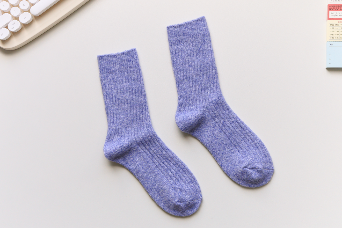 Warm Cashmere & Wool Blend Socks | 4 Colours Available
