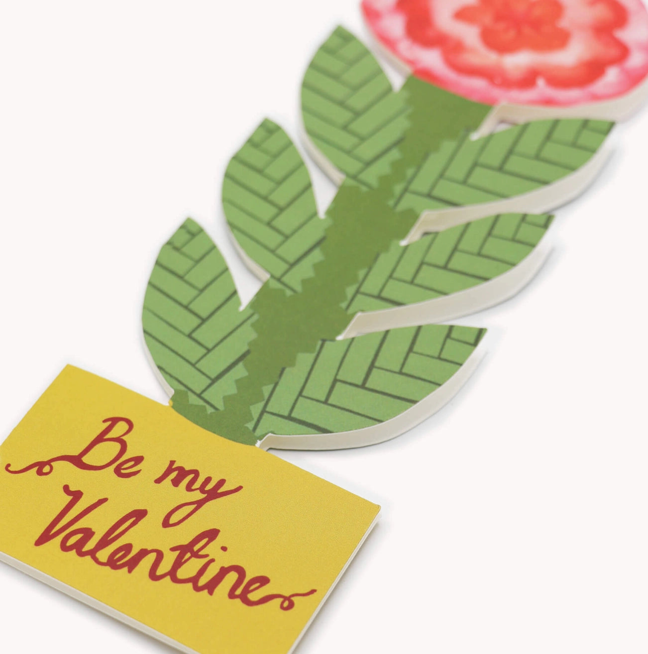 Be My Valentine Tall Flower Card