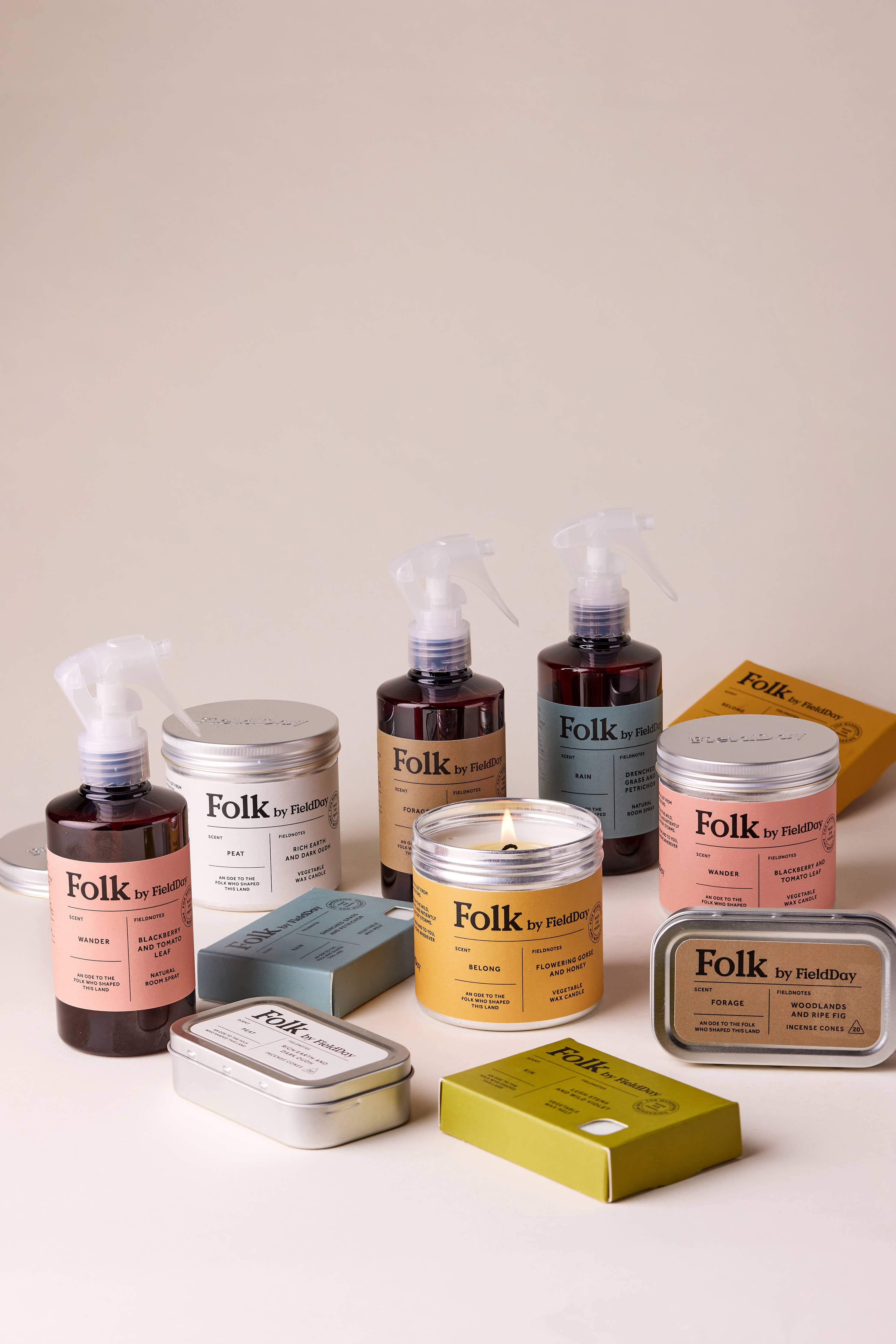 Folk Tin Candle | Rain