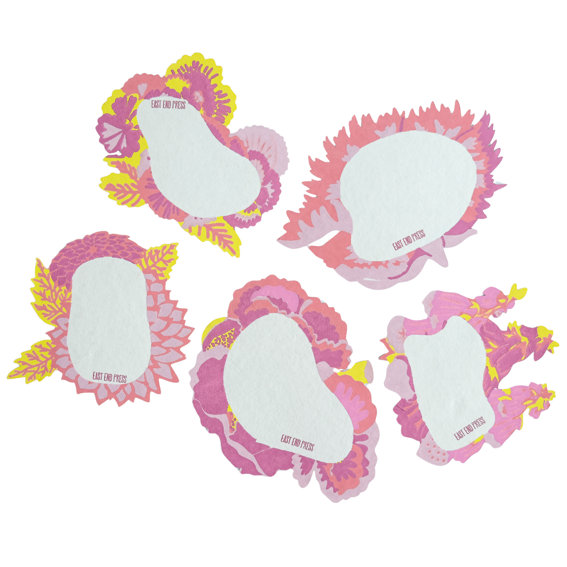 Screen Printed Floral Notelet Set