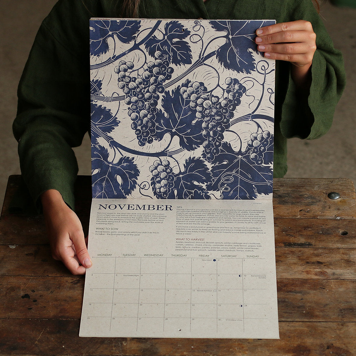 Growing Through The Seasons - Fruit & Vegetable 2024 Calender by Isla Middleton
