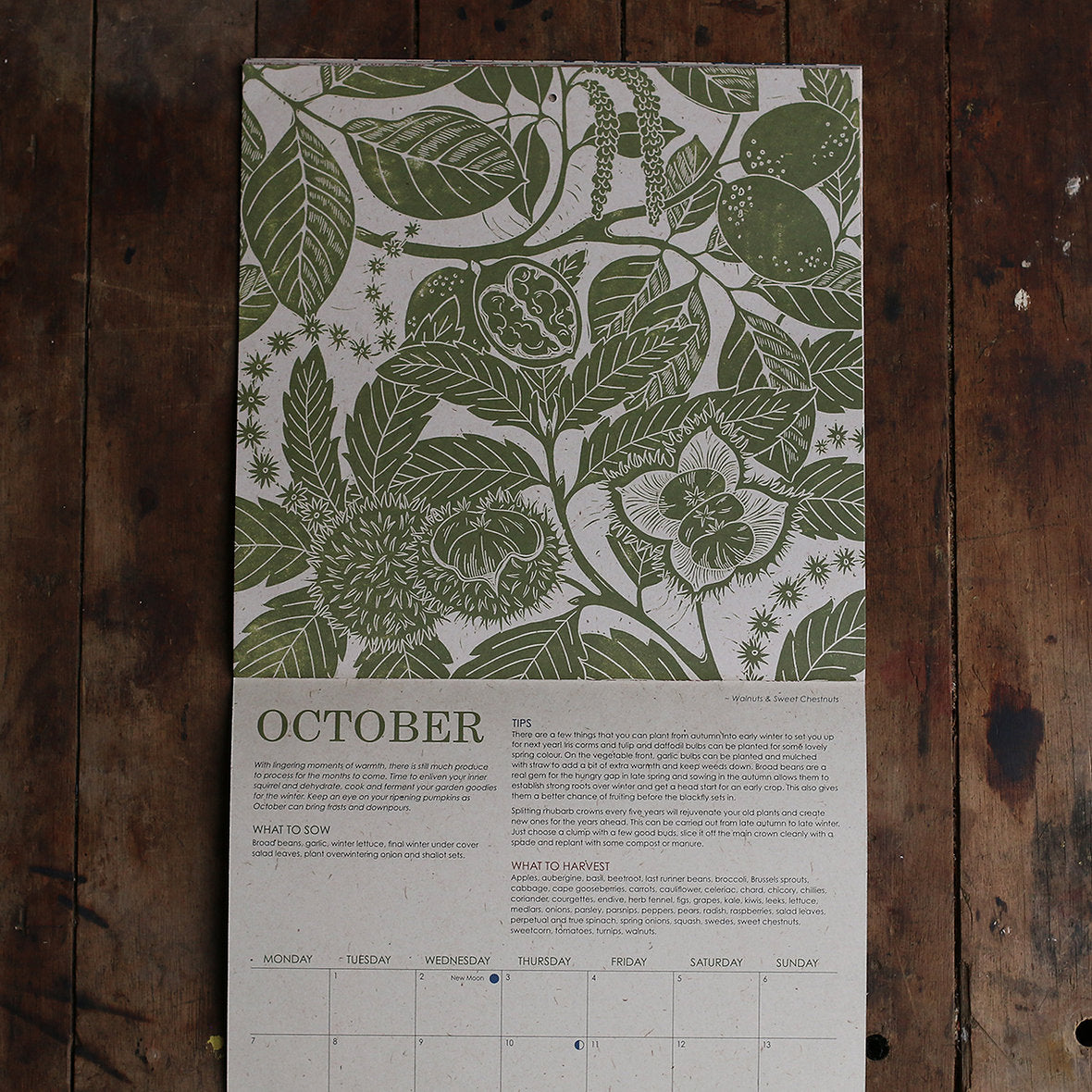 Growing Through The Seasons - Fruit & Vegetable 2024 Calender by Isla Middleton