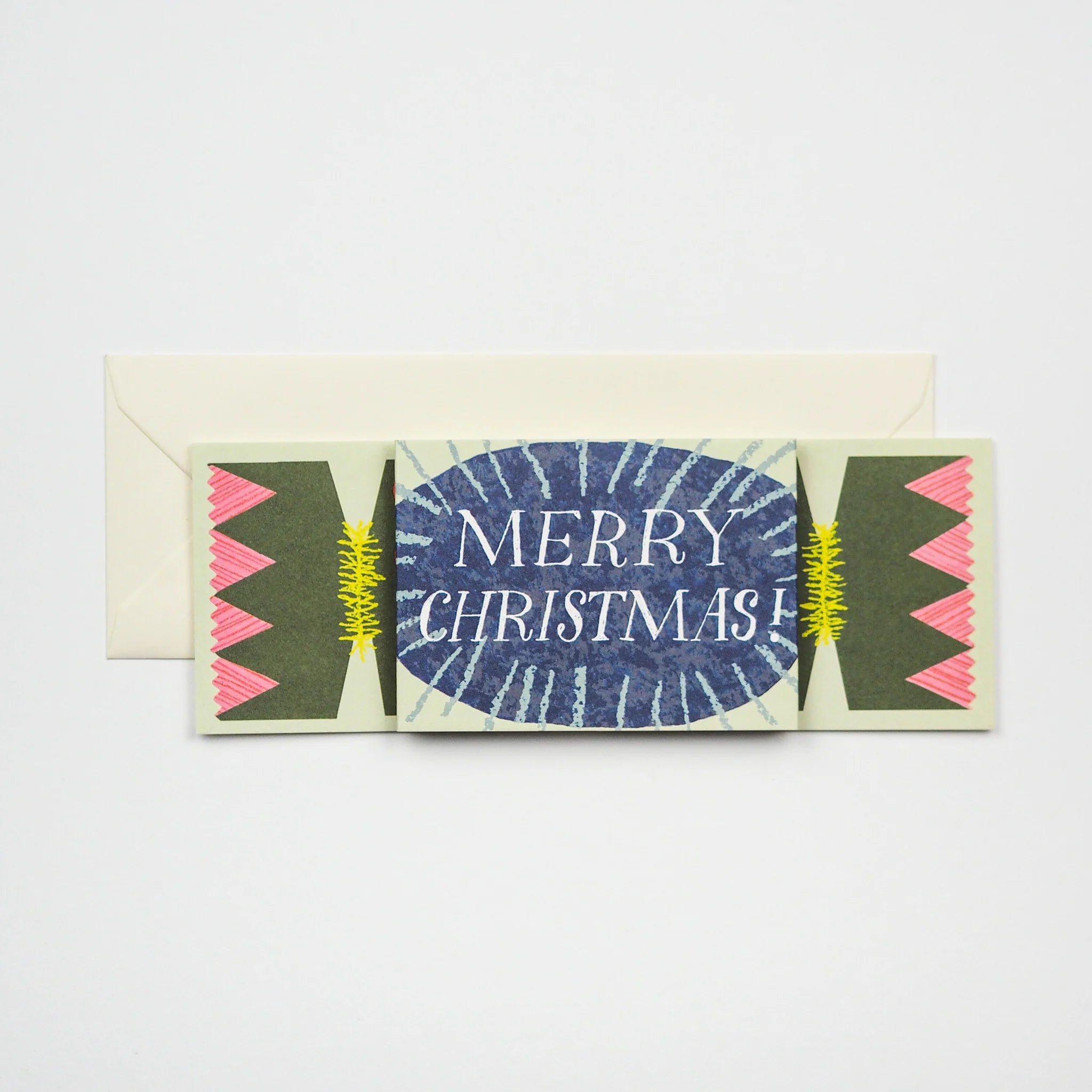 'Merry Christmas' Diamond Cracker Pull Out Card