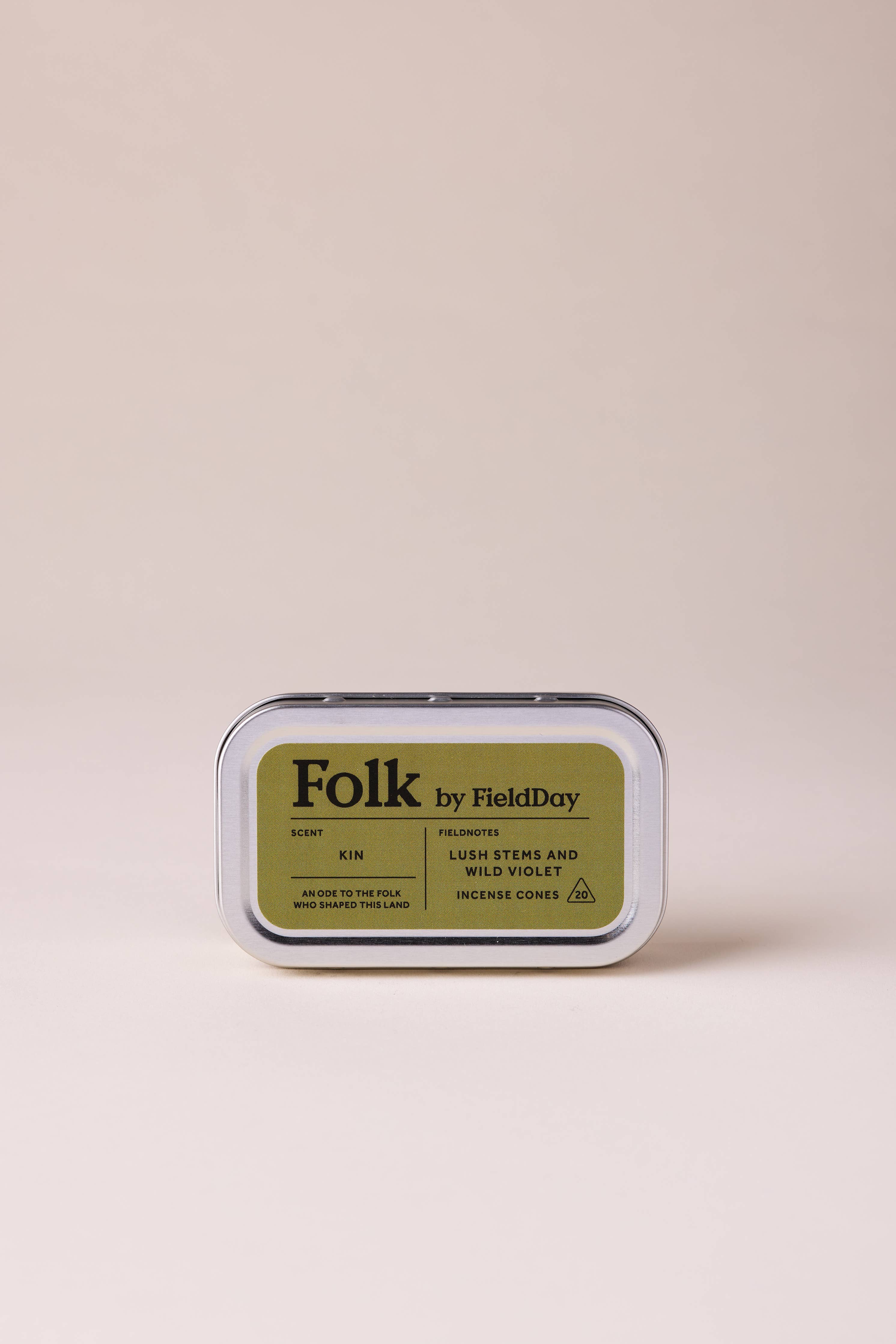 Folk Tin of Incense Cones | Kin