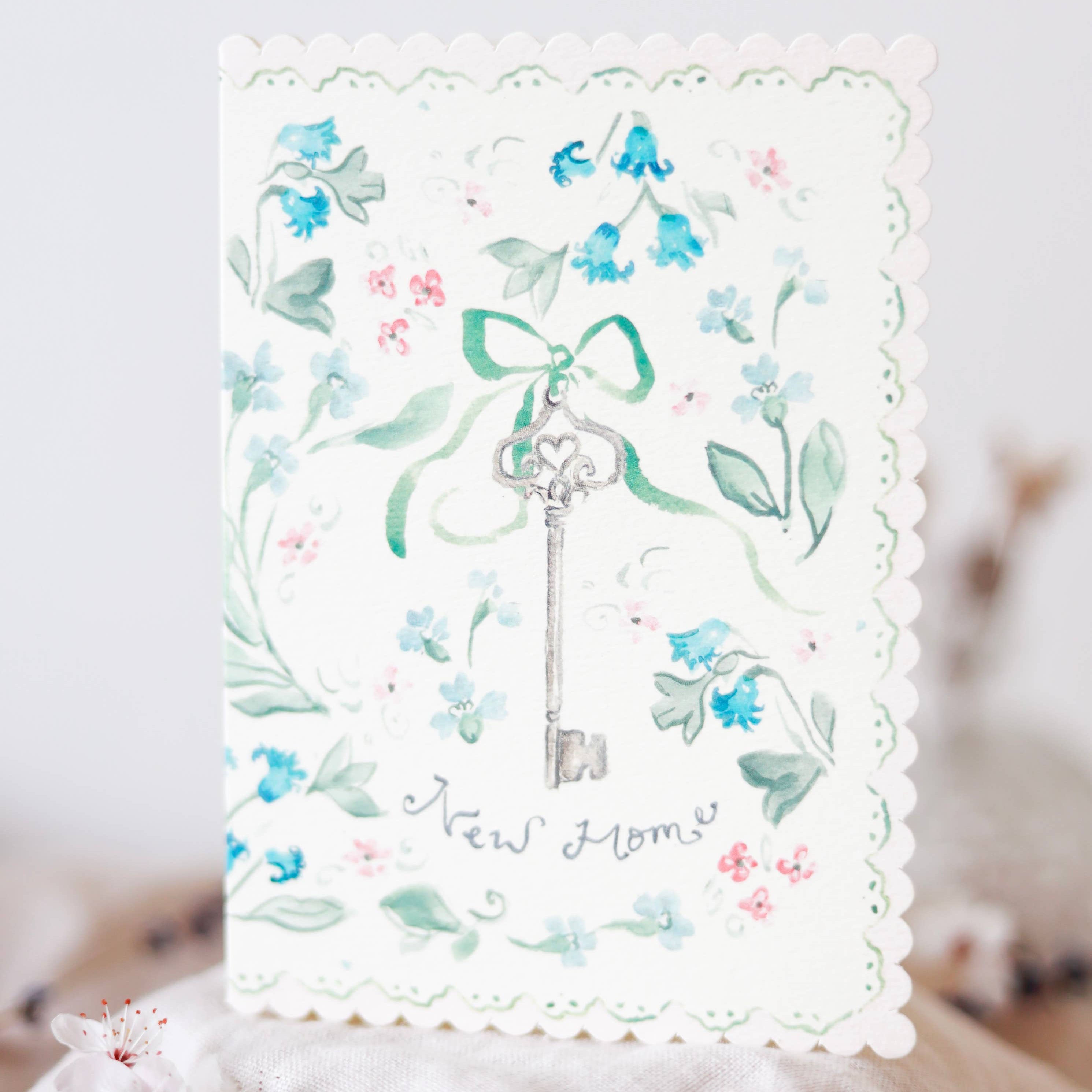 New Home Scalloped Edge Card