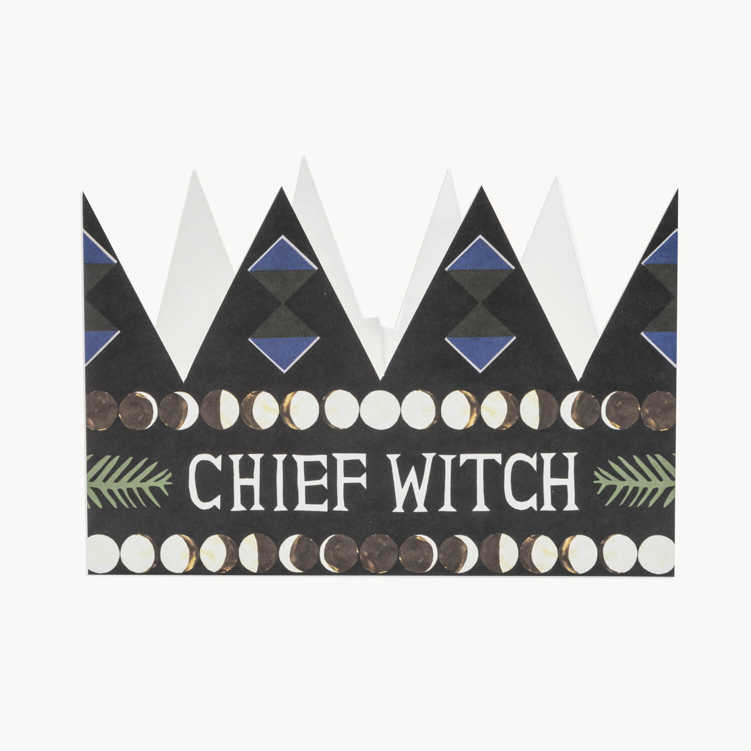 Chief Witch Party Hat Greetings Card