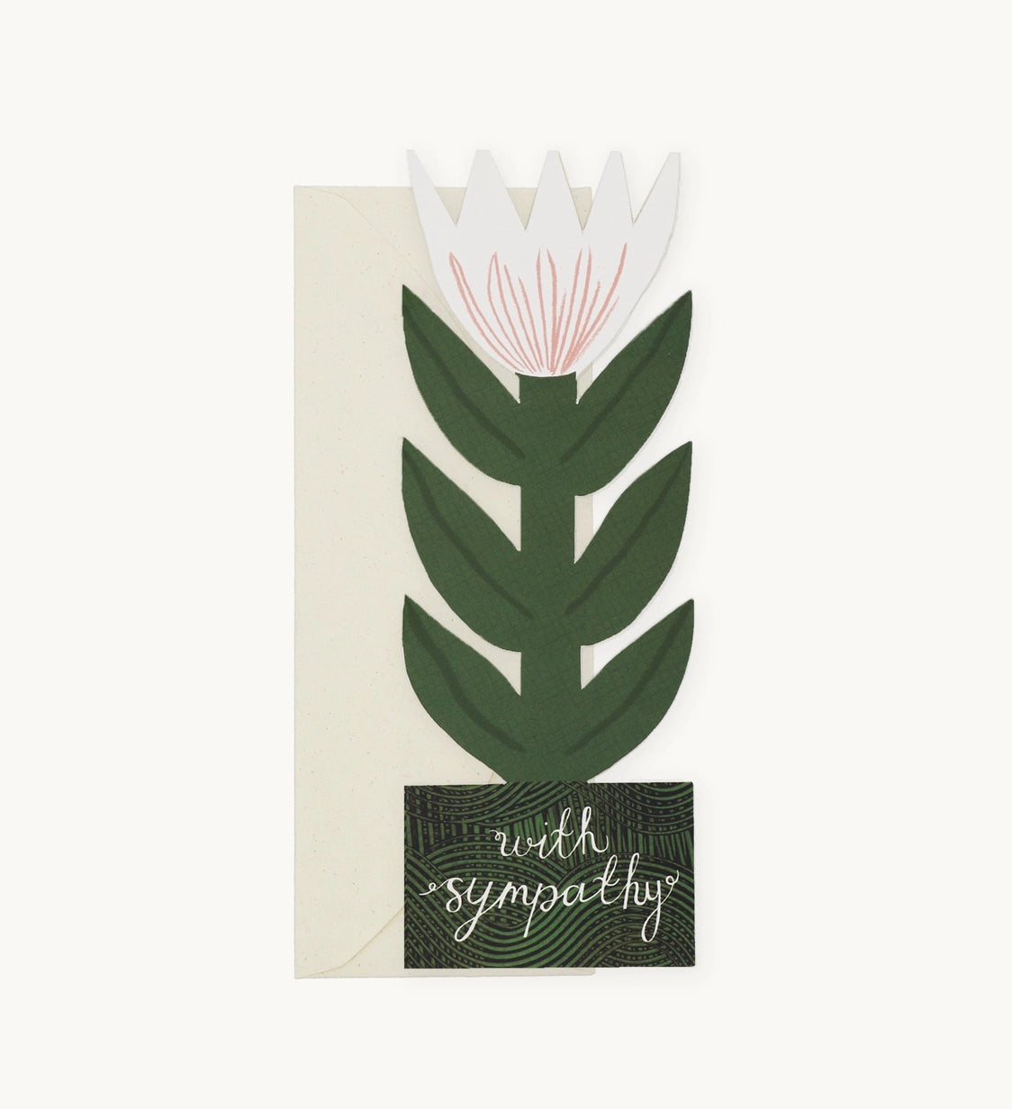 White Lily Sympathy Card