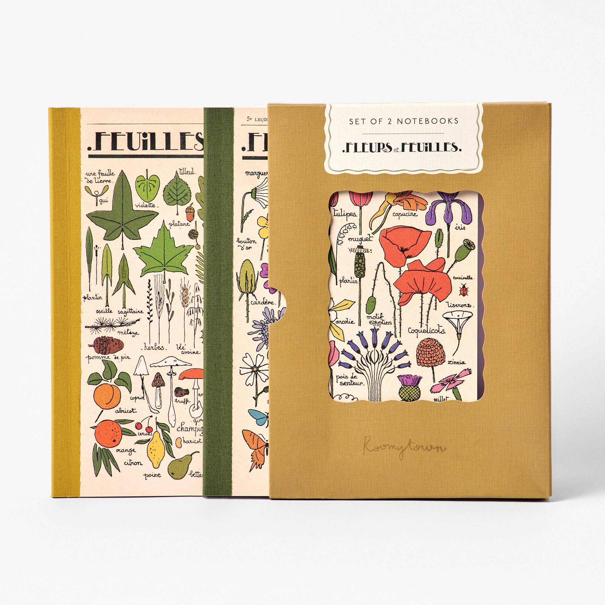 Set of 2 Lined Notebooks | Fleurs et Feuilles