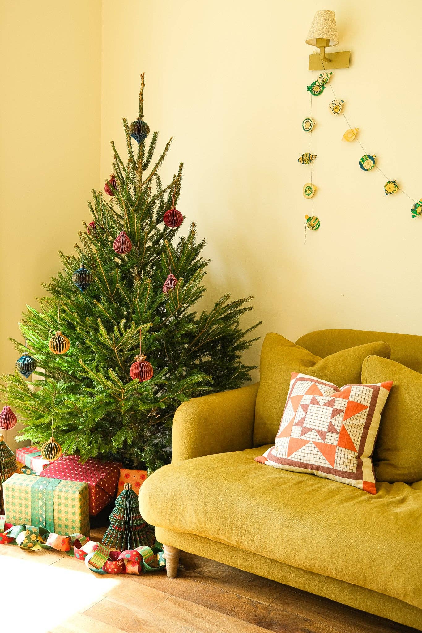 Christmas Ornaments Sewn Garland