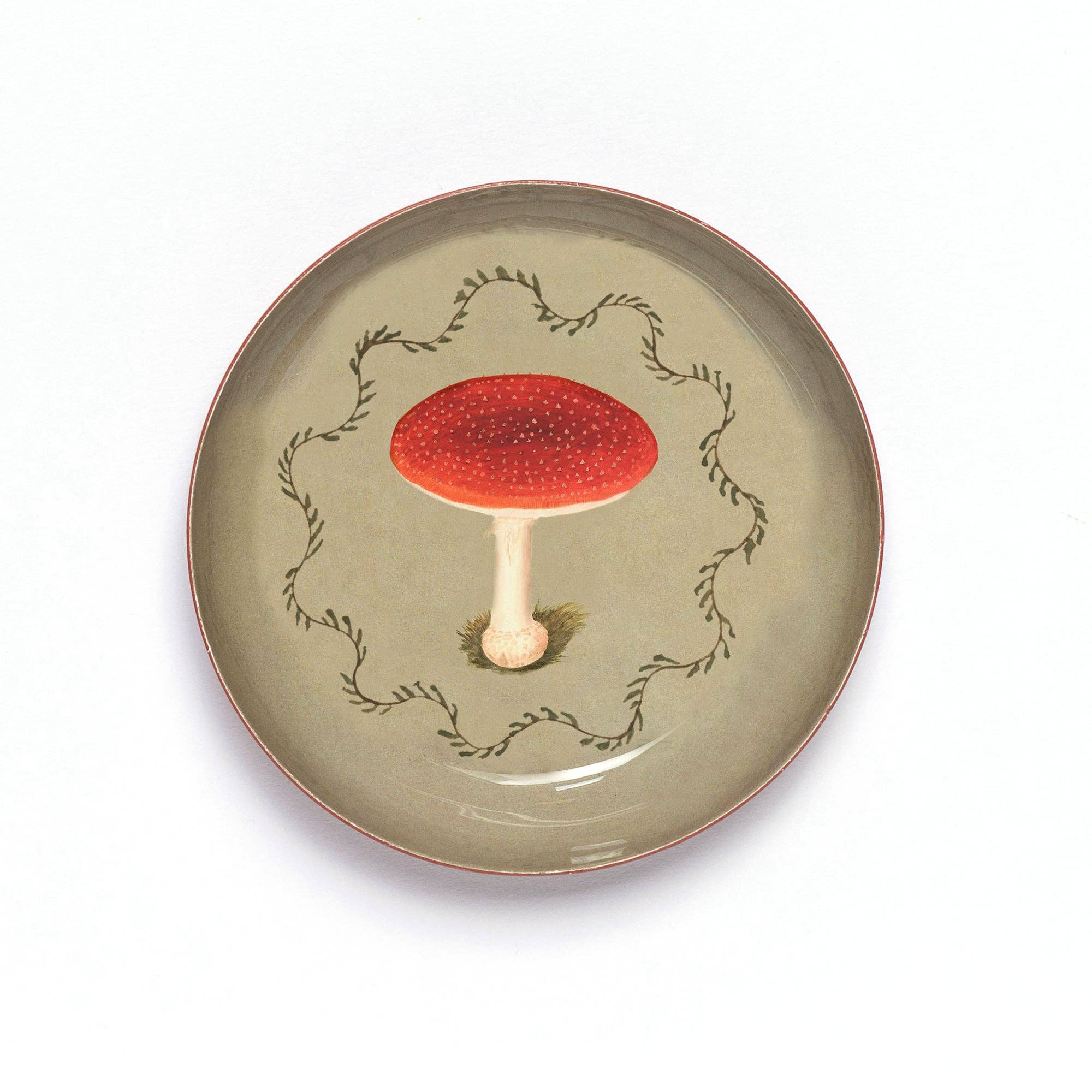Enamel Printed Tray | Mushroom