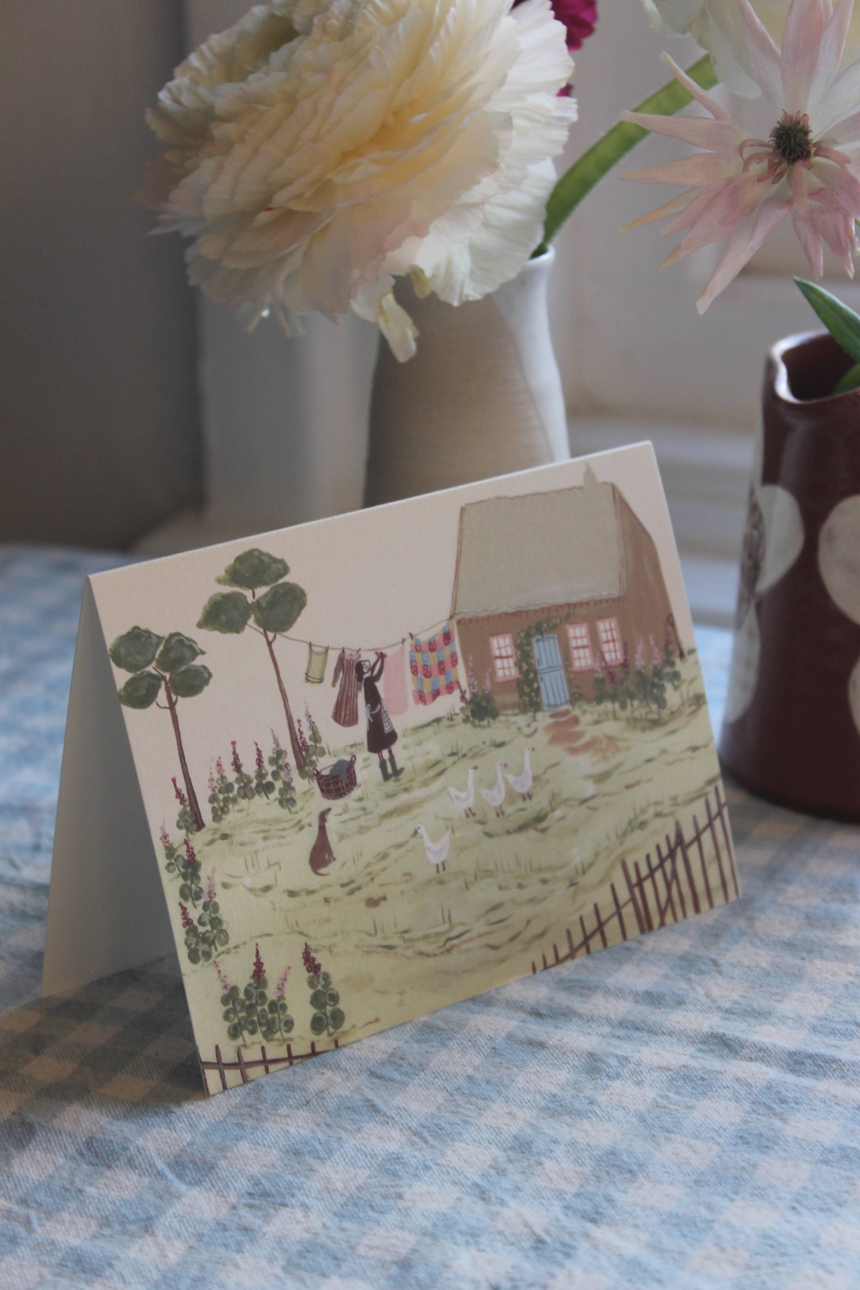 Geese in the Garden card
