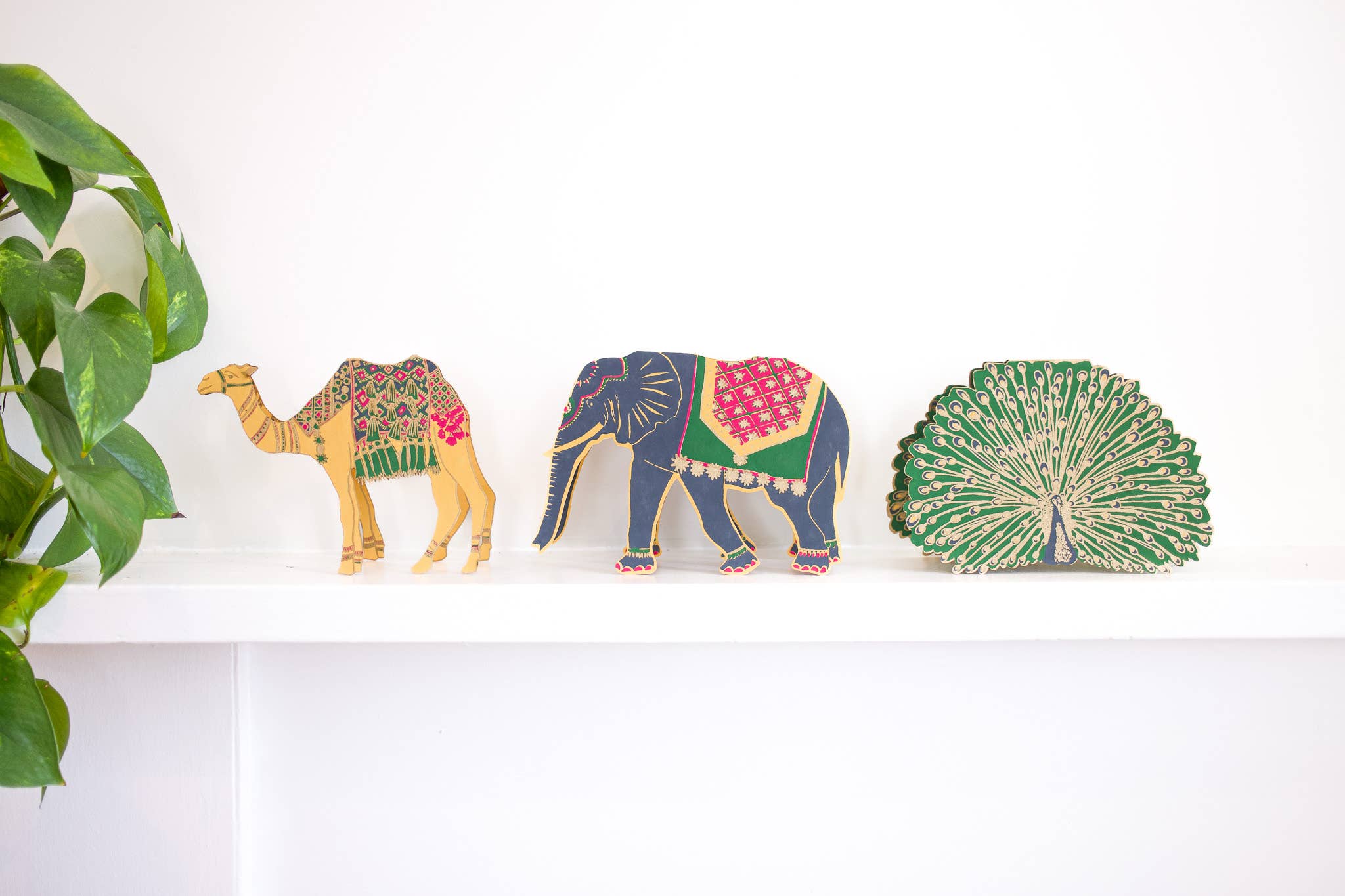 Screen Printed Elephant Greeting Card