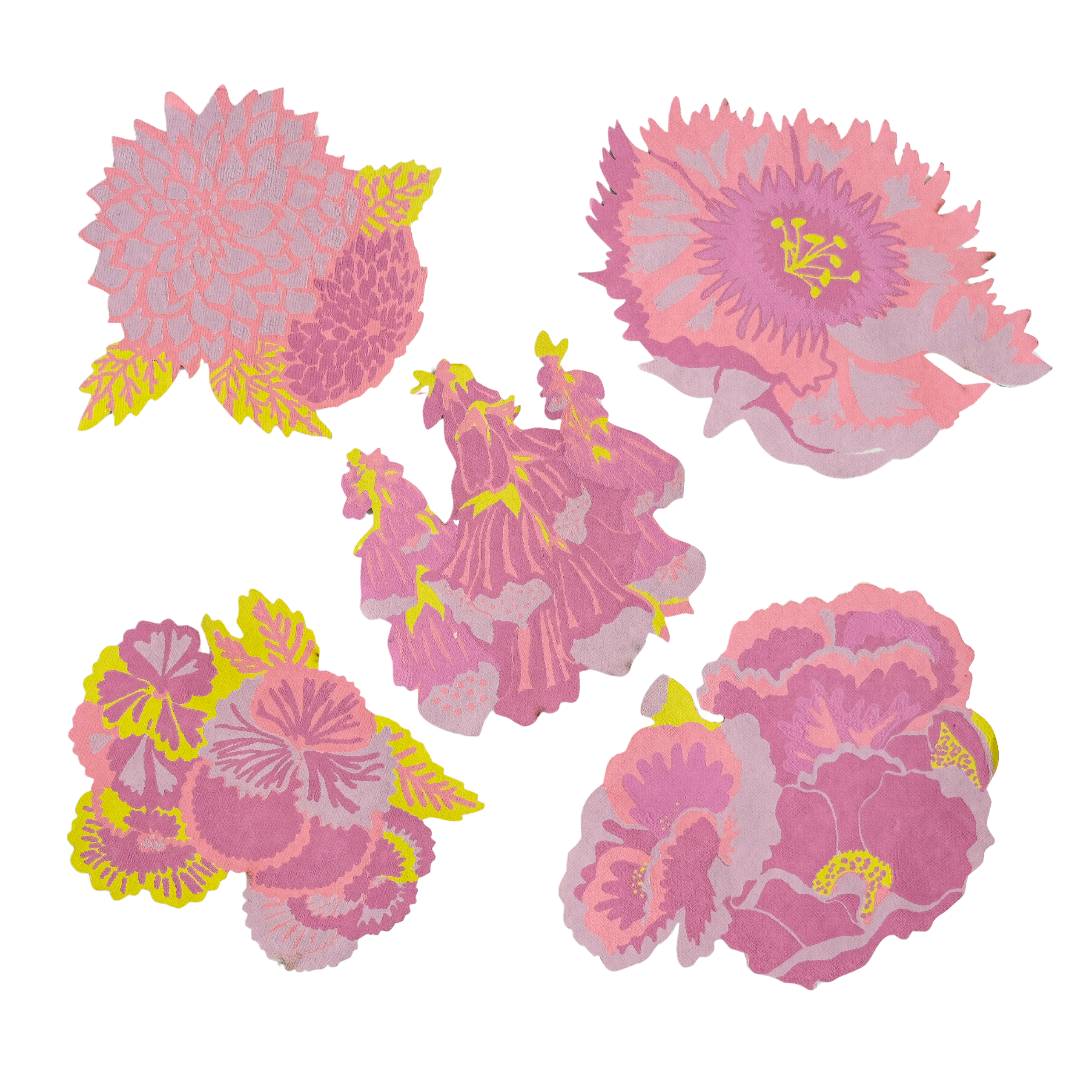 Screen Printed Floral Notelet Set