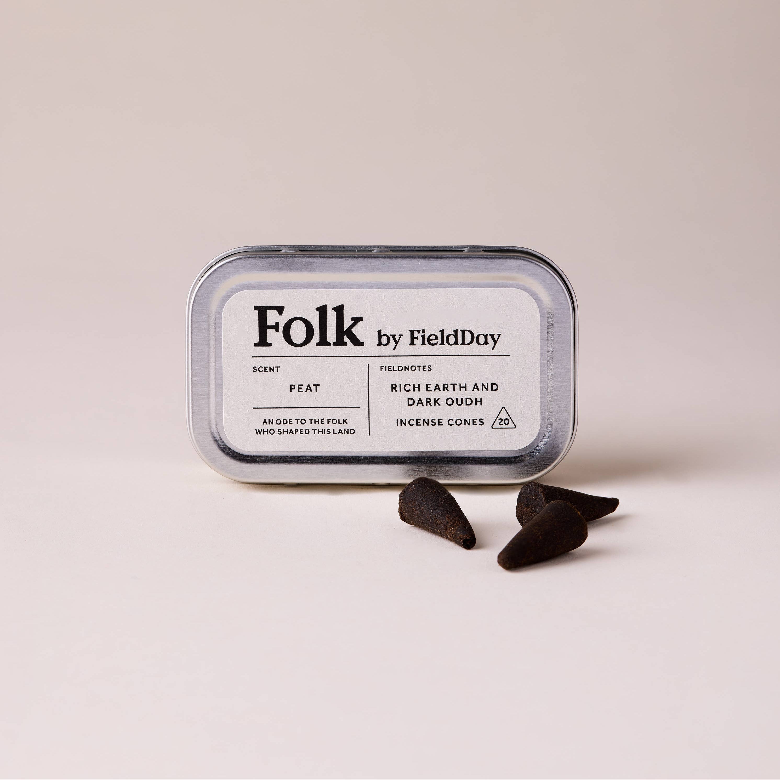 Folk Tin of Incense Cones | Peat