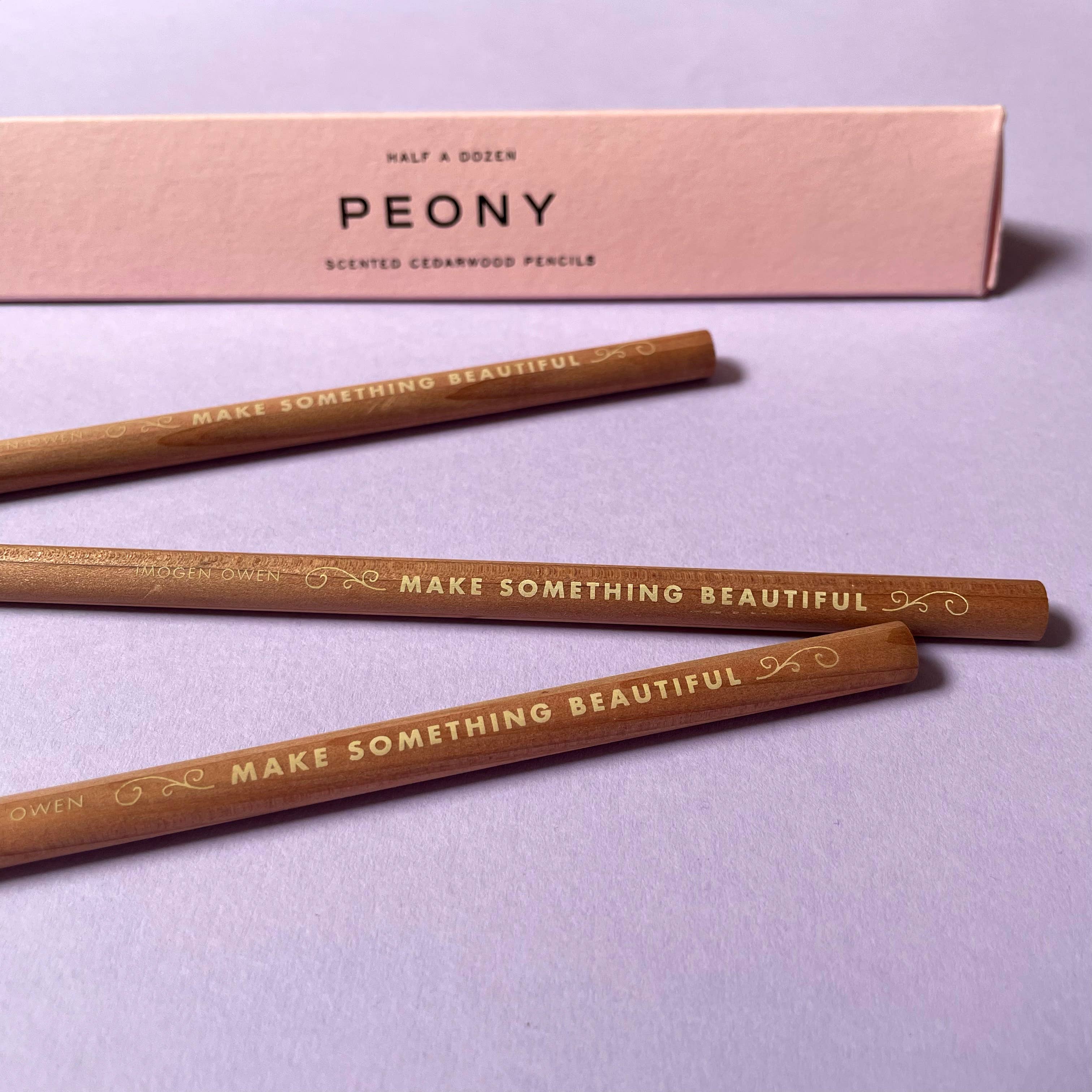 PEONY SCENTED PENCIL SET