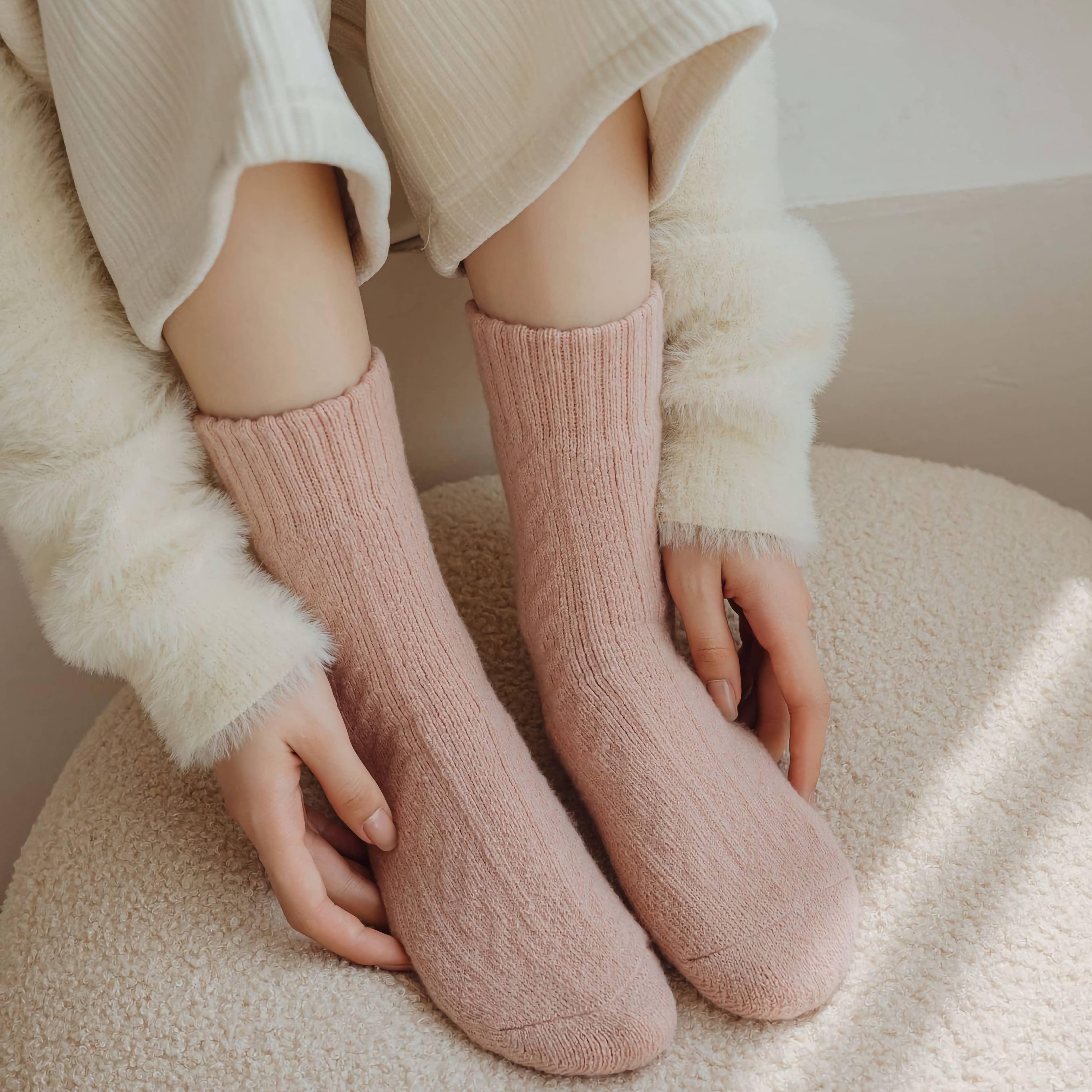 Women's Thick Wool Socks for Winter | 2 Colours Available