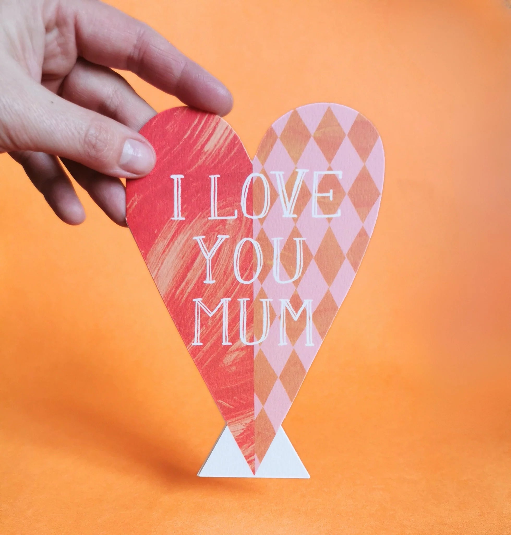 'I Love You Mum' Heart Shaped Greetings Card