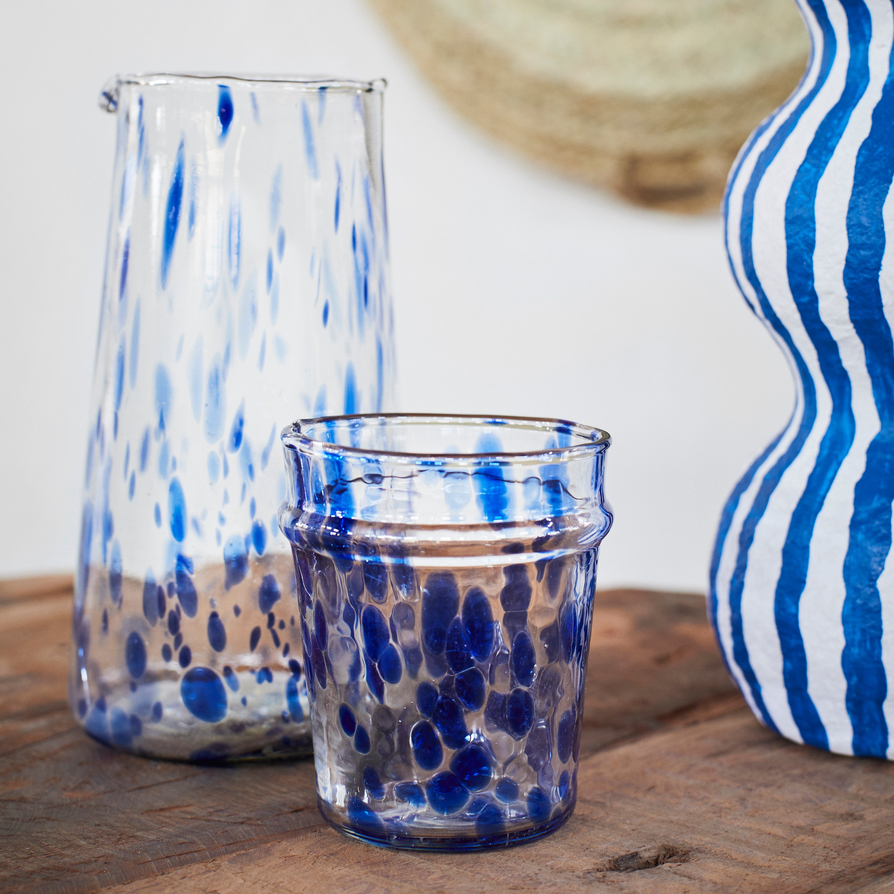Speckled Drinking Glass | Blue