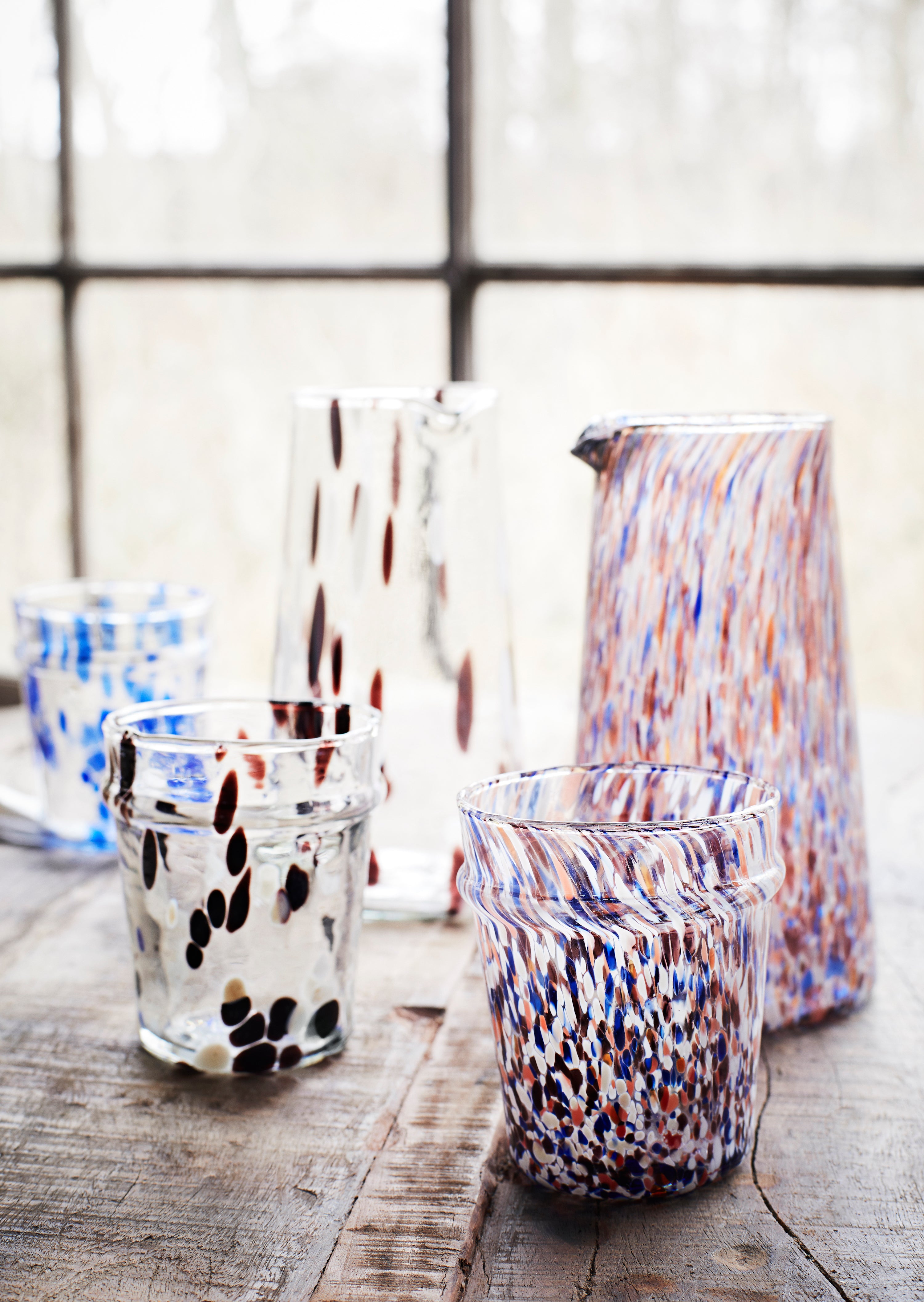 Speckled Drinking Glass | Blue