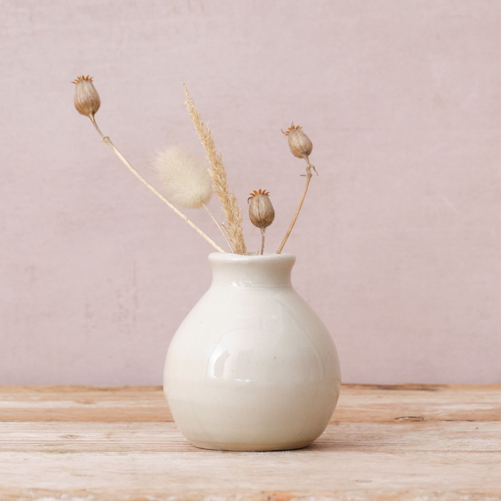 Hand Thrown Ceramic Bud Vase | Clear | 3 Styles Available