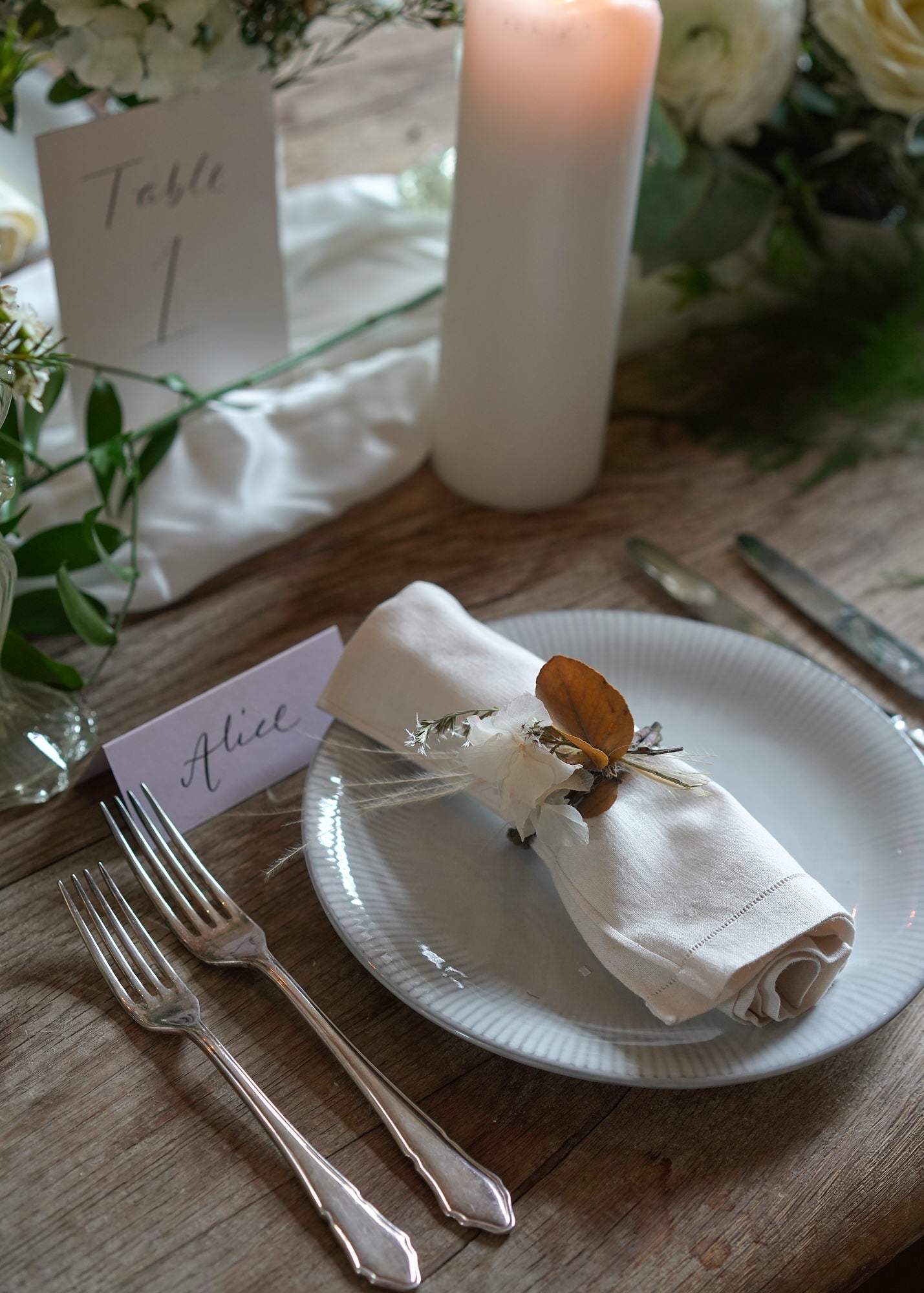 Dried Flower Napkin Rings - Set of 4