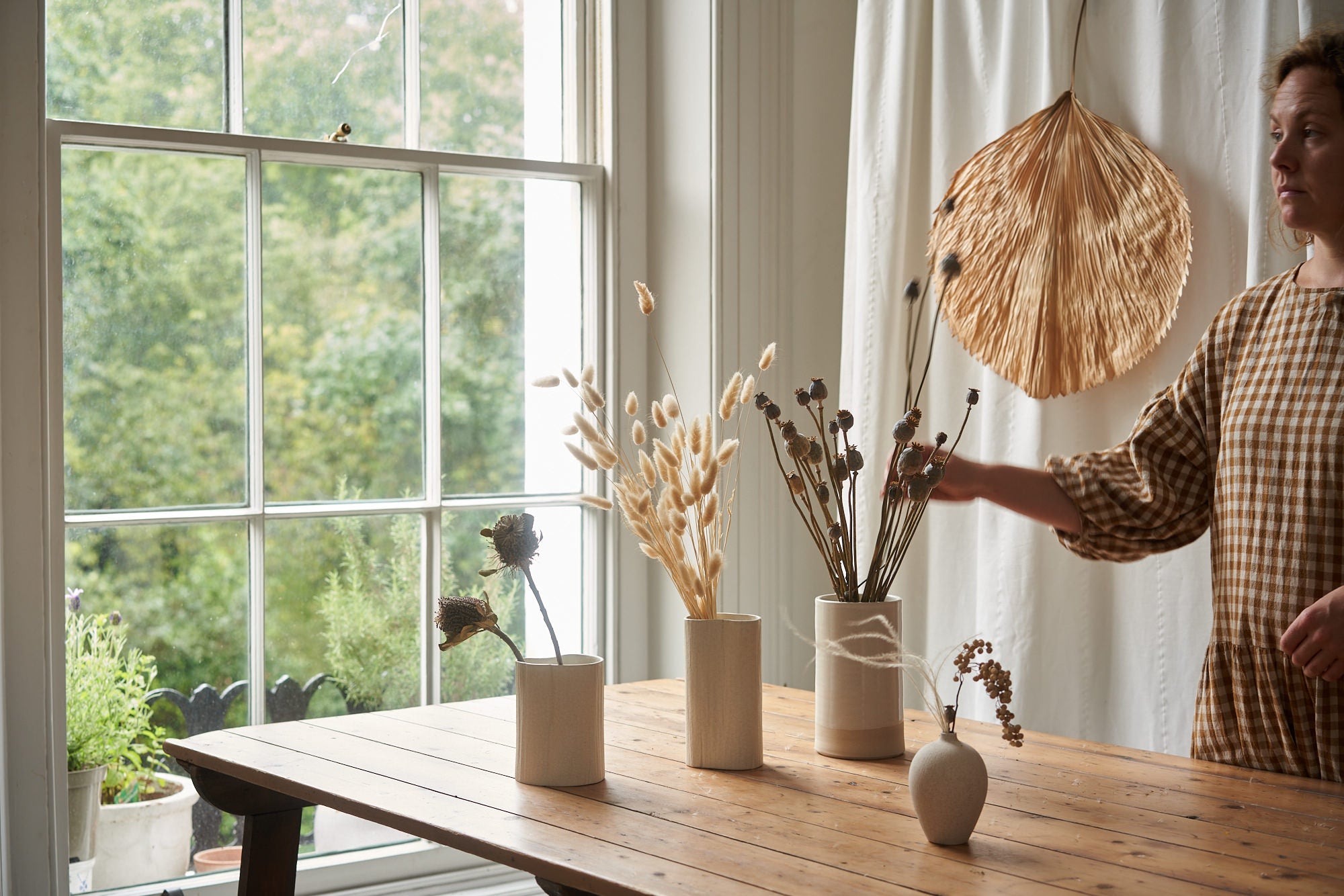 Poppy dried bunch: natural seed heads