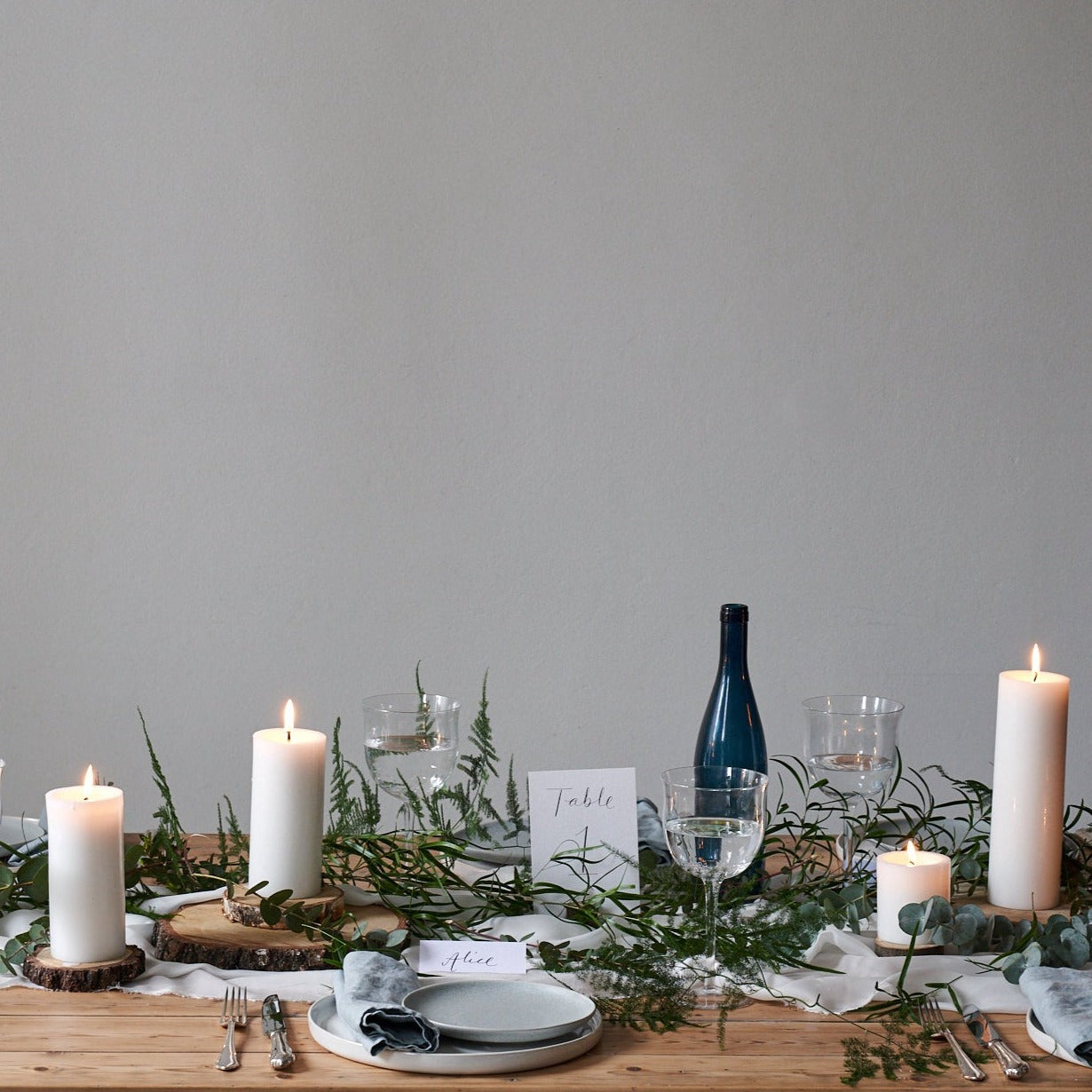 bundle of foliage to decorate wedding and event tables