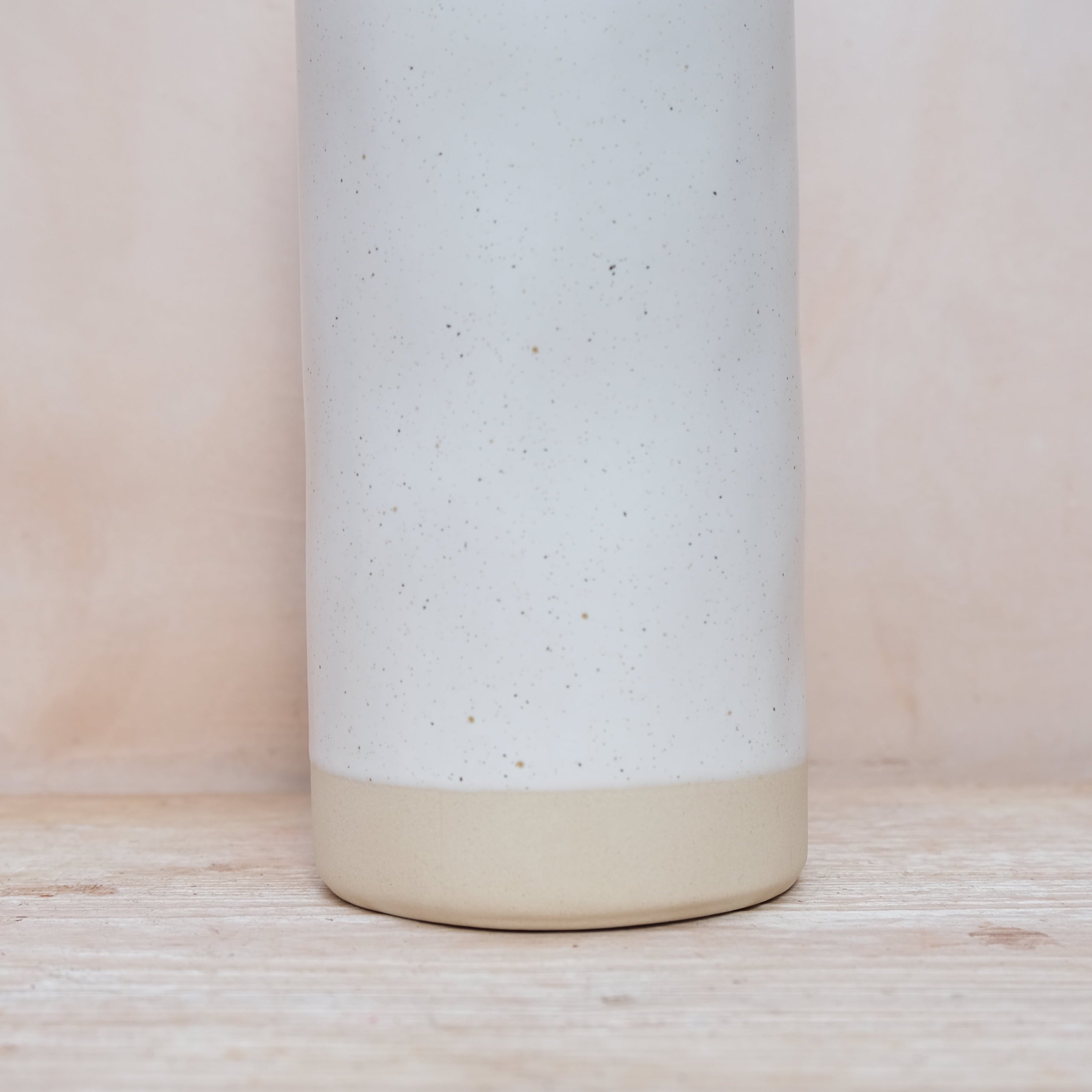 Pitka Ivory Speckled Cylinder Vase