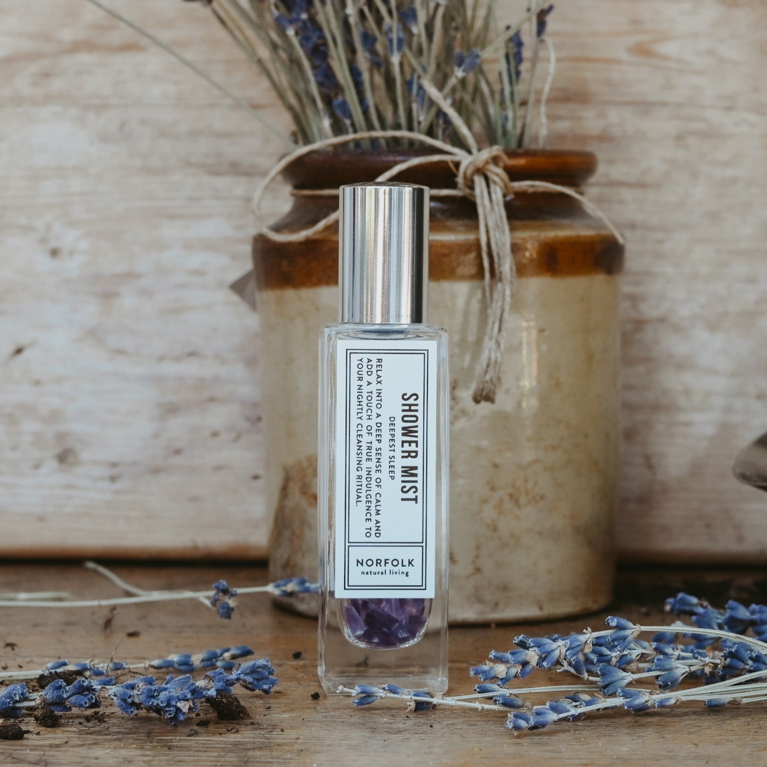 Lavender and Orange relaxing shower mist by Norfolk Living