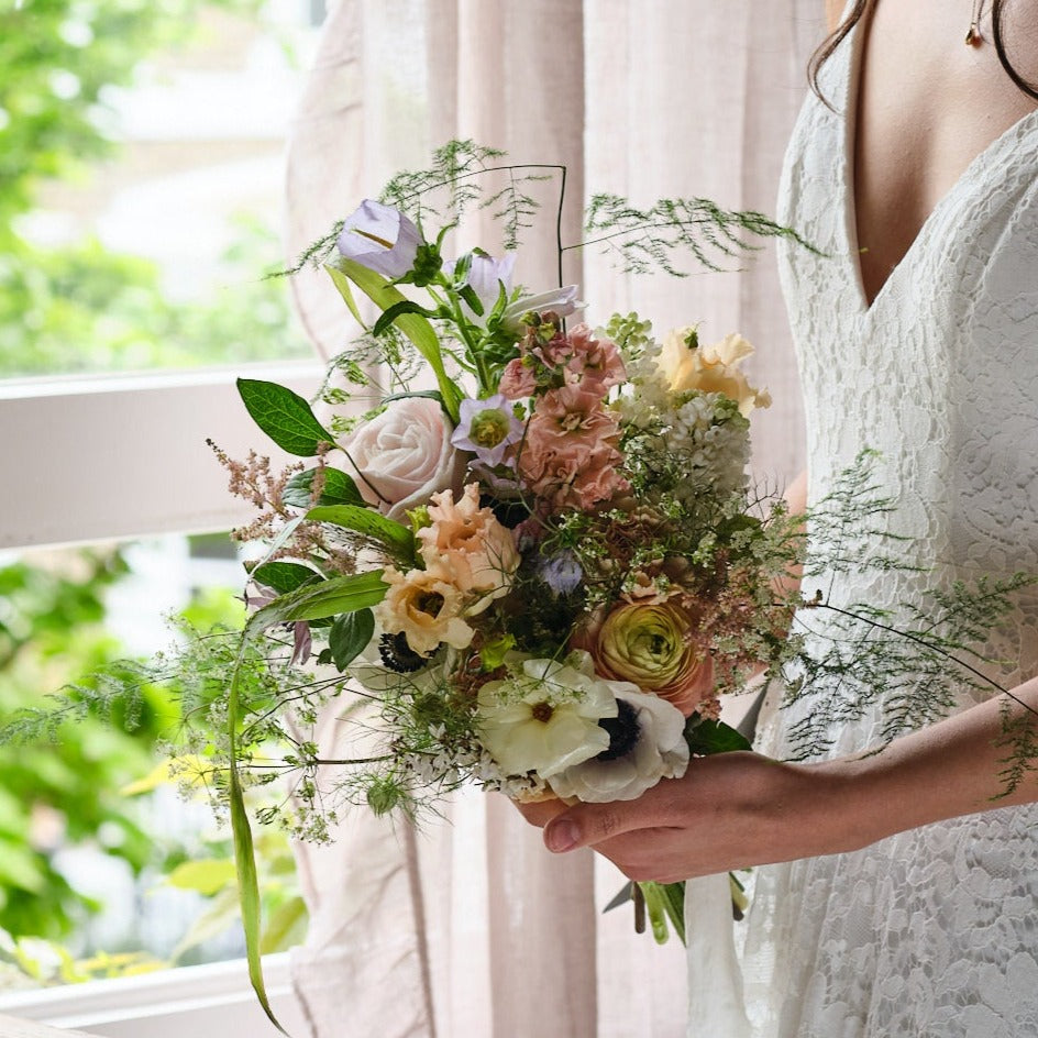 pastel wildflowers bridesmaid bouquet
