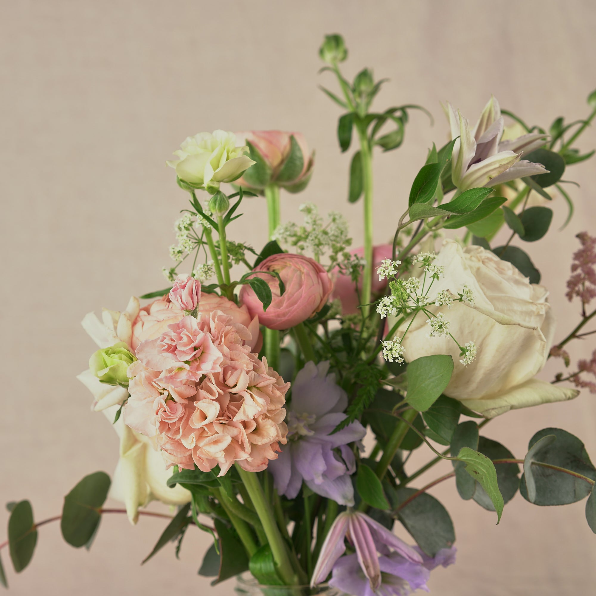 pastel wildflowers jam jars for wedding tables