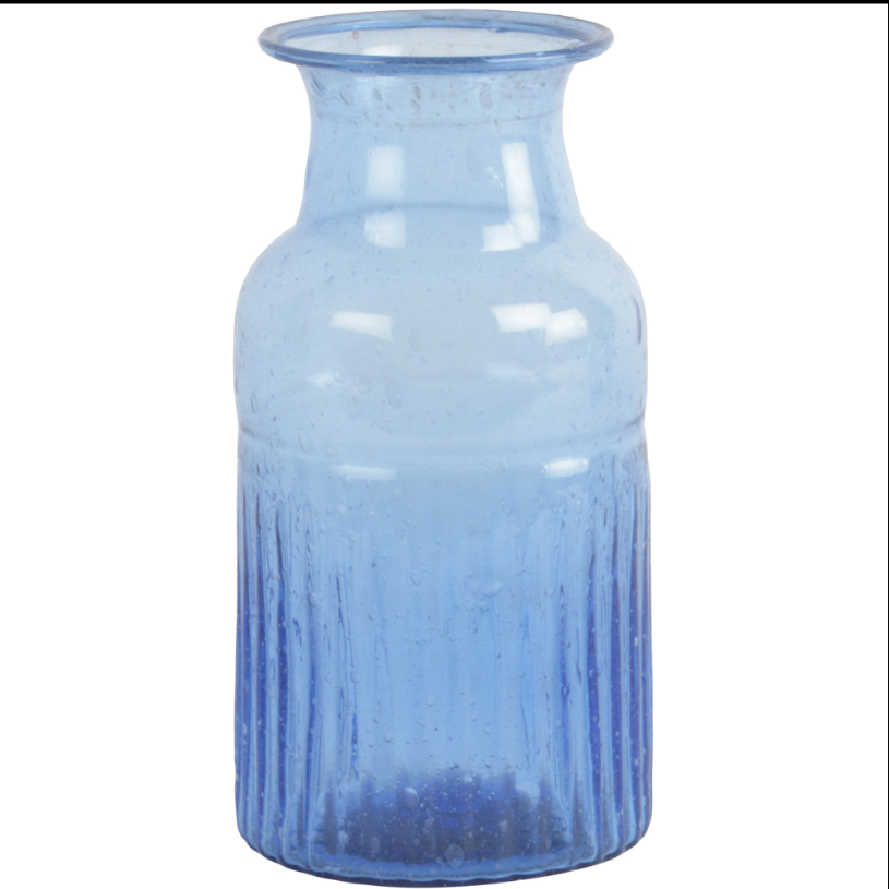 Pampa Recycled Glass Vase | Lapis