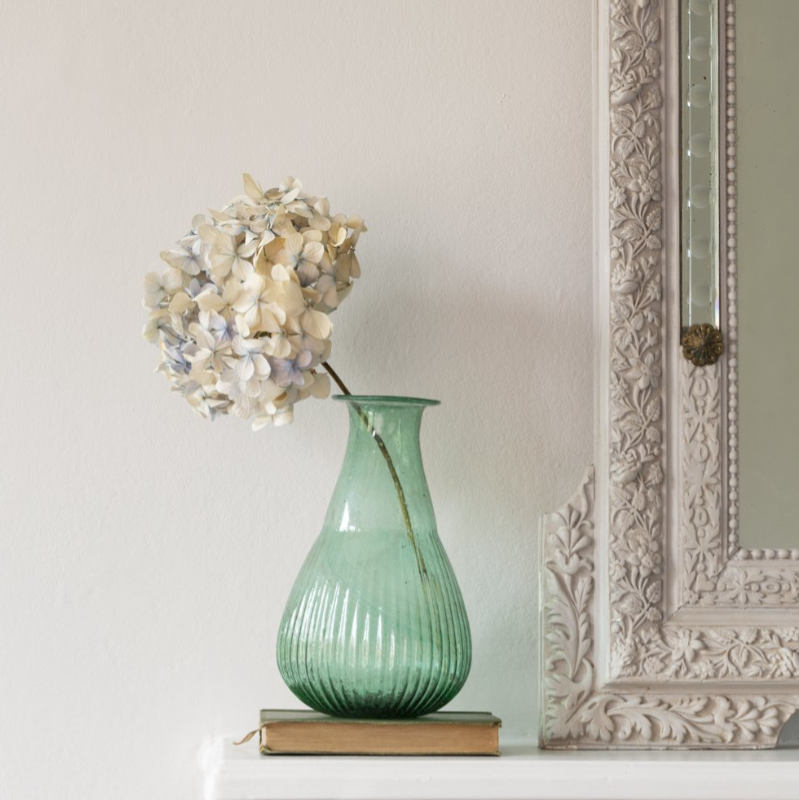 Luni Recycled Glass Vase | Teal