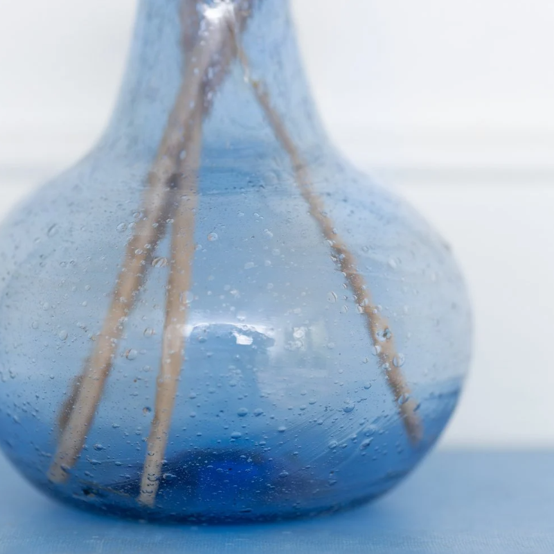 Palar Recycled Glass Vase | Lapis